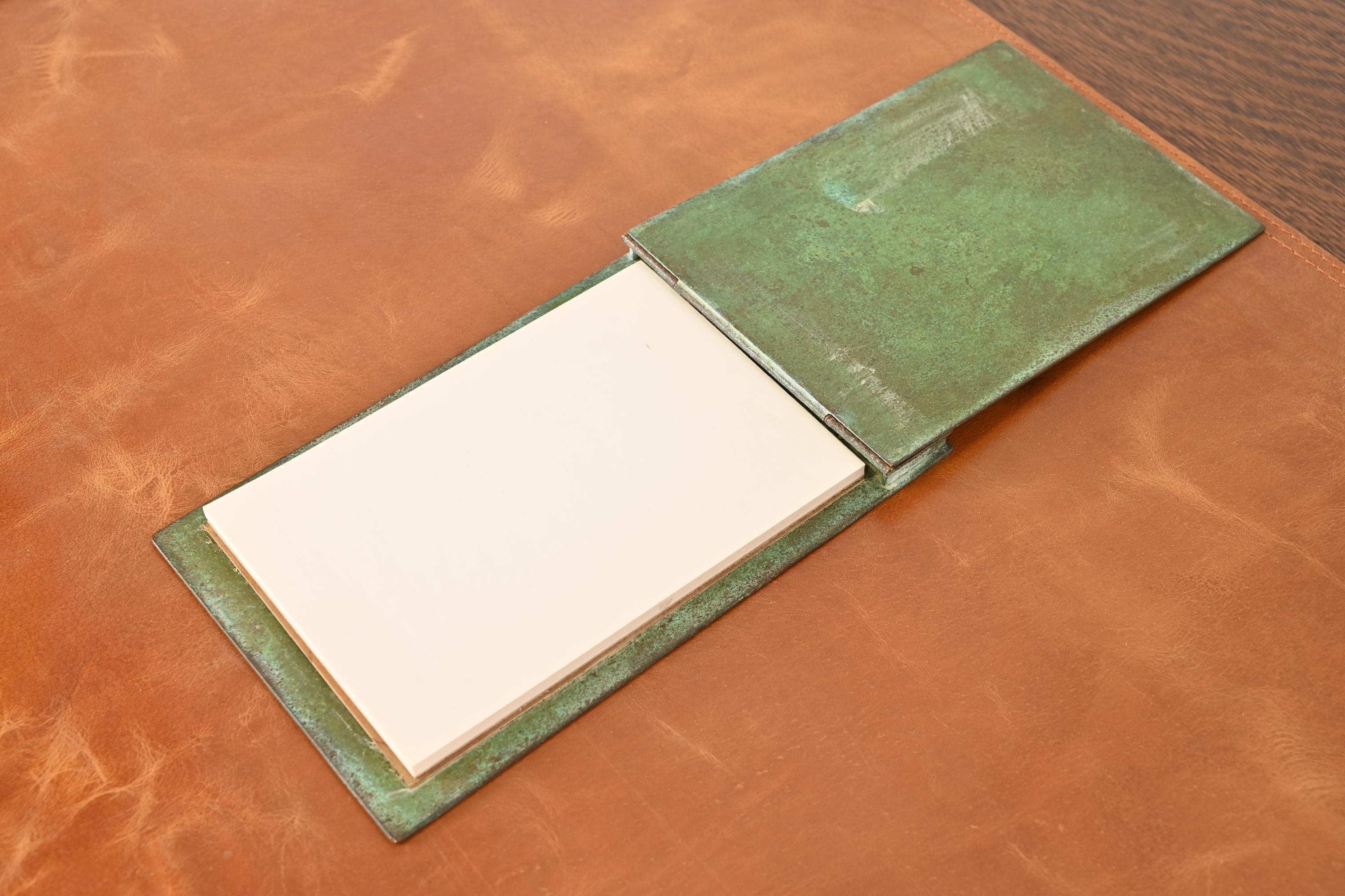 Tiffany Studios New York Graduate Pattern Bronze Notepad Holder - Image 6