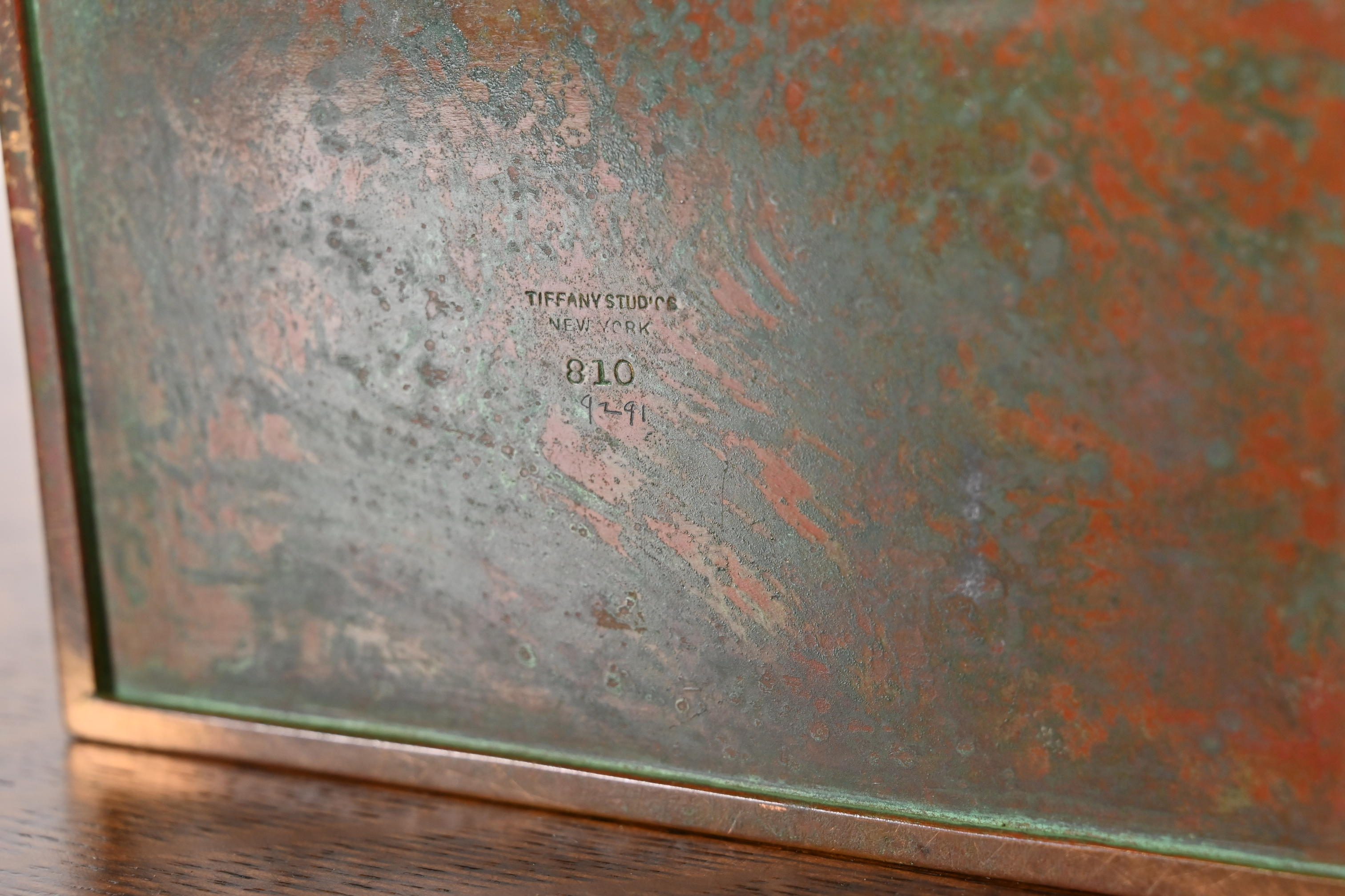 Tiffany Studios New York Zodiac Patinated Bronze Box, Circa 1910 - Image 10