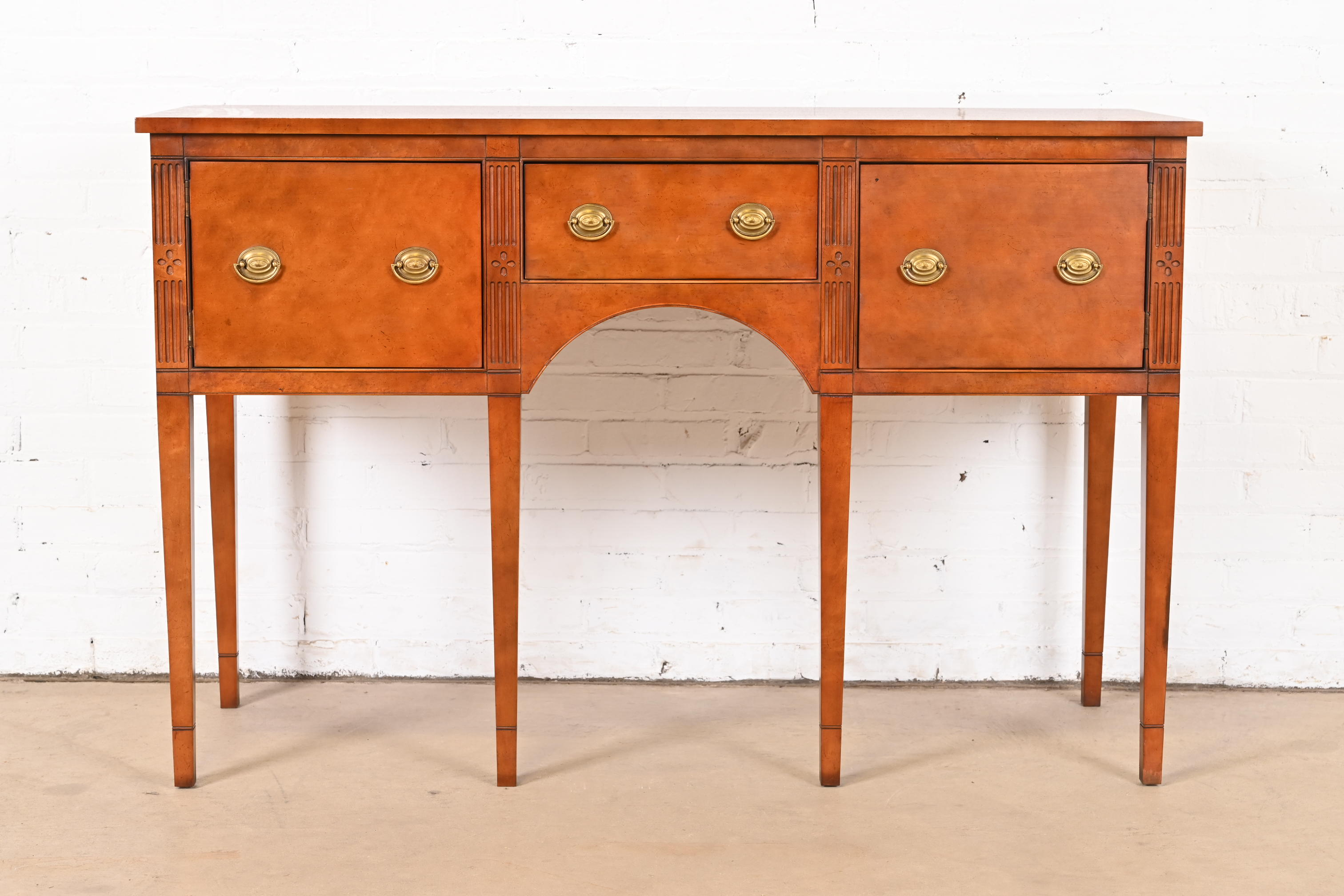 Baker Furniture Federal Birdseye Maple Sideboard Credenza