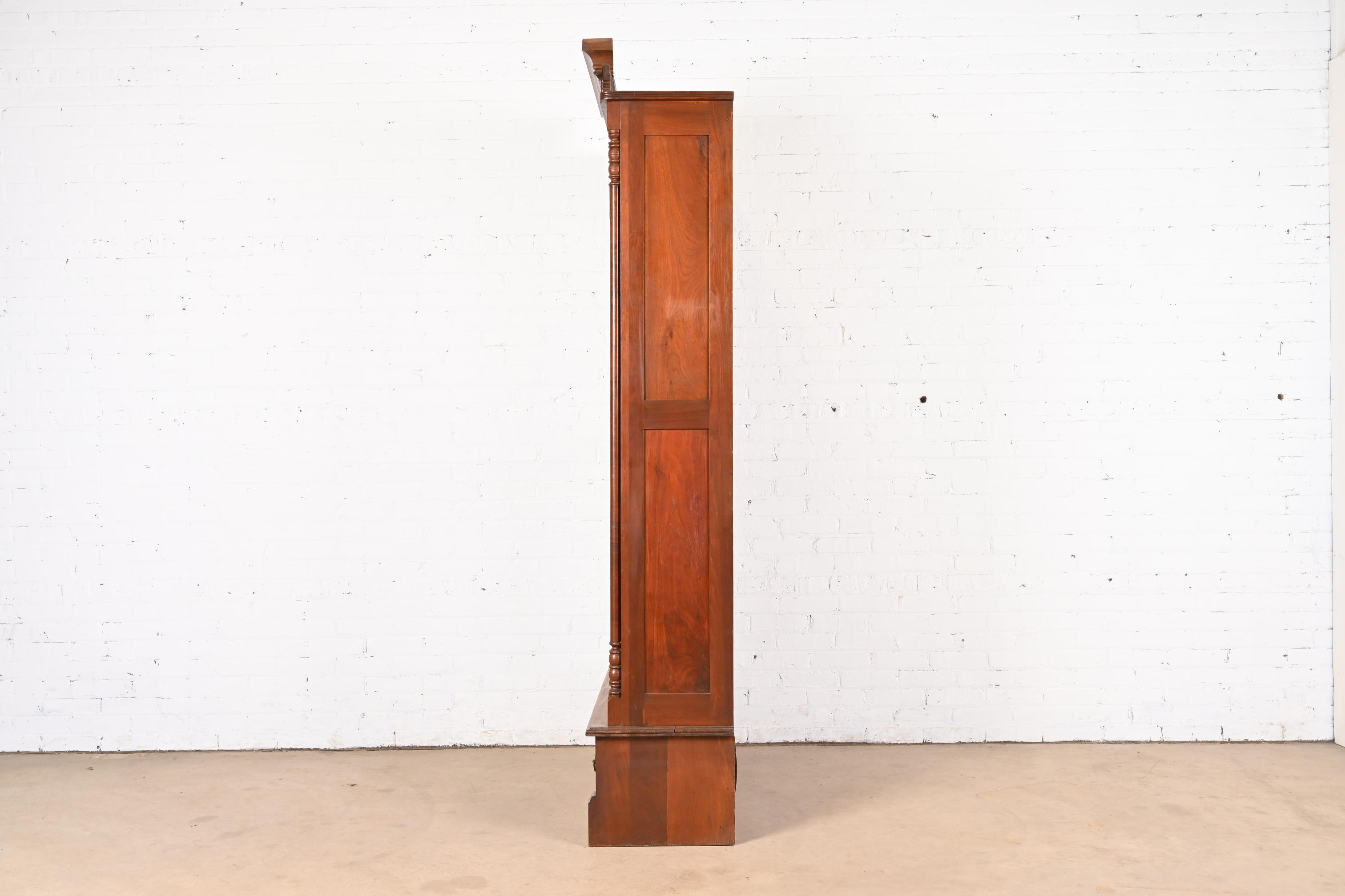 Herter Brothers Style Antique Eastlake Victorian Carved Walnut Bookcase, Circa 1880s - Image 10