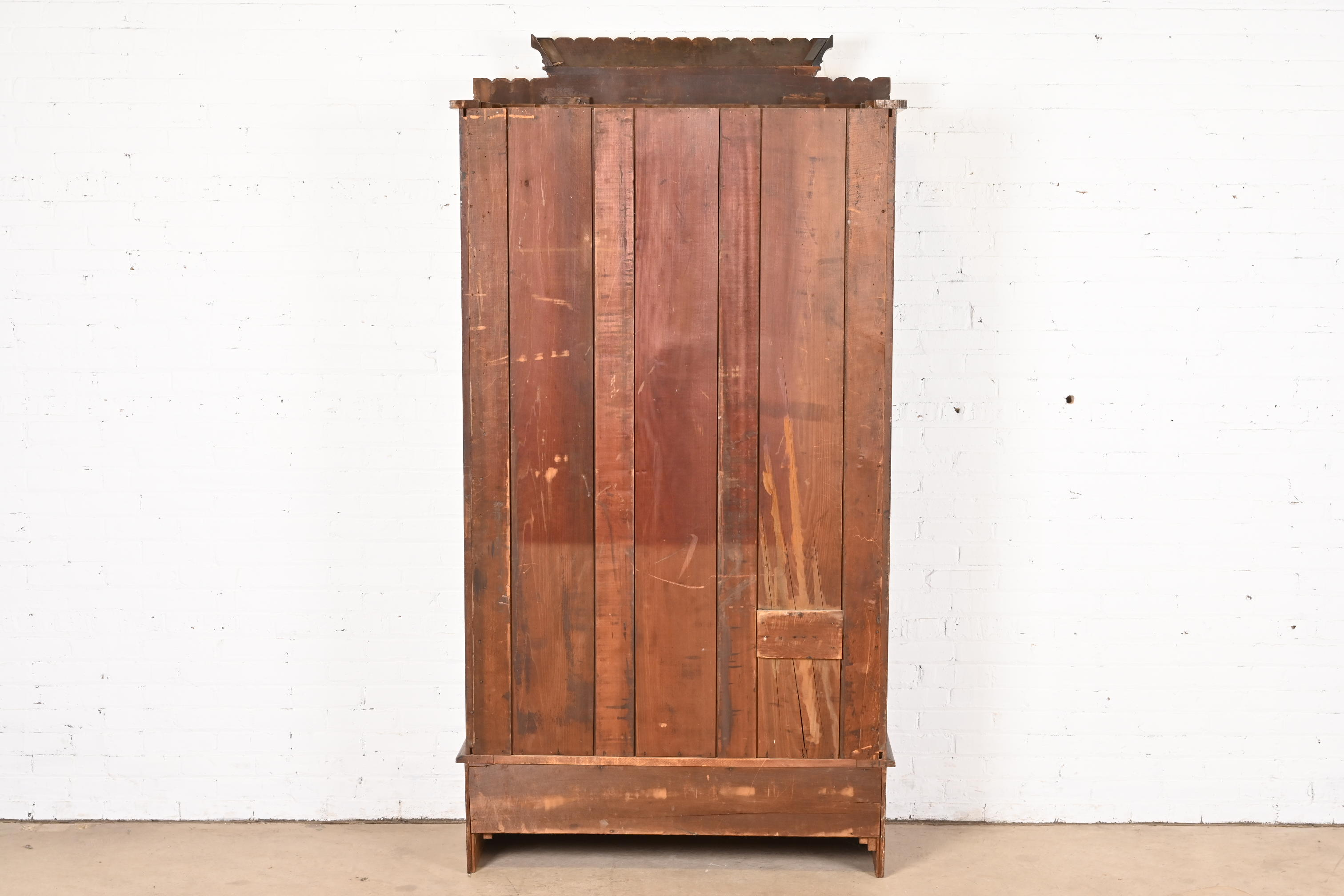 Herter Brothers Style Antique Eastlake Victorian Carved Walnut Bookcase, Circa 1880s - Image 11