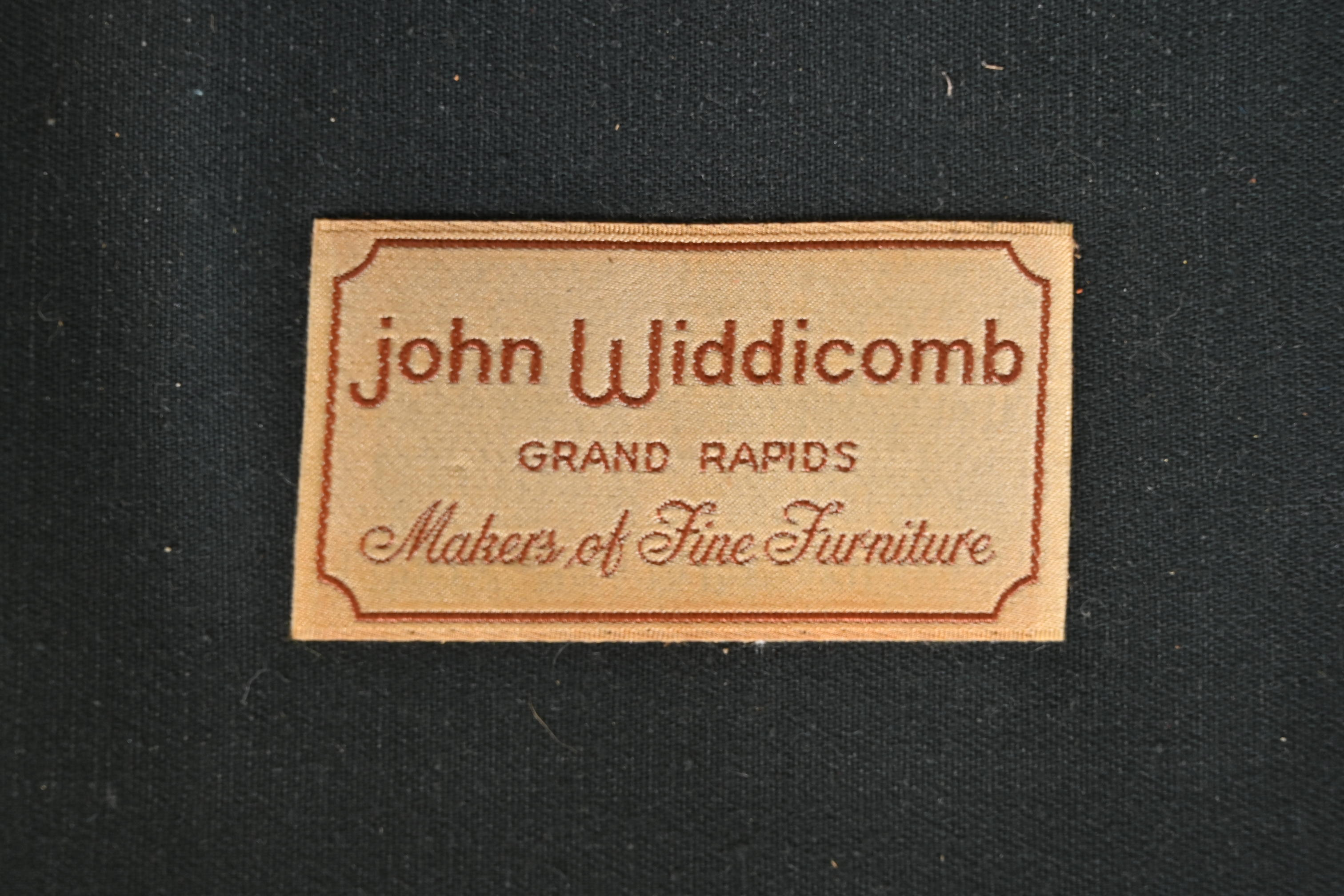 John Widdicomb Mid-Century Hollywood Regency Maple and Cane Parcel Gilt Armchair or Club Chair, Circa 1950s - Image 11