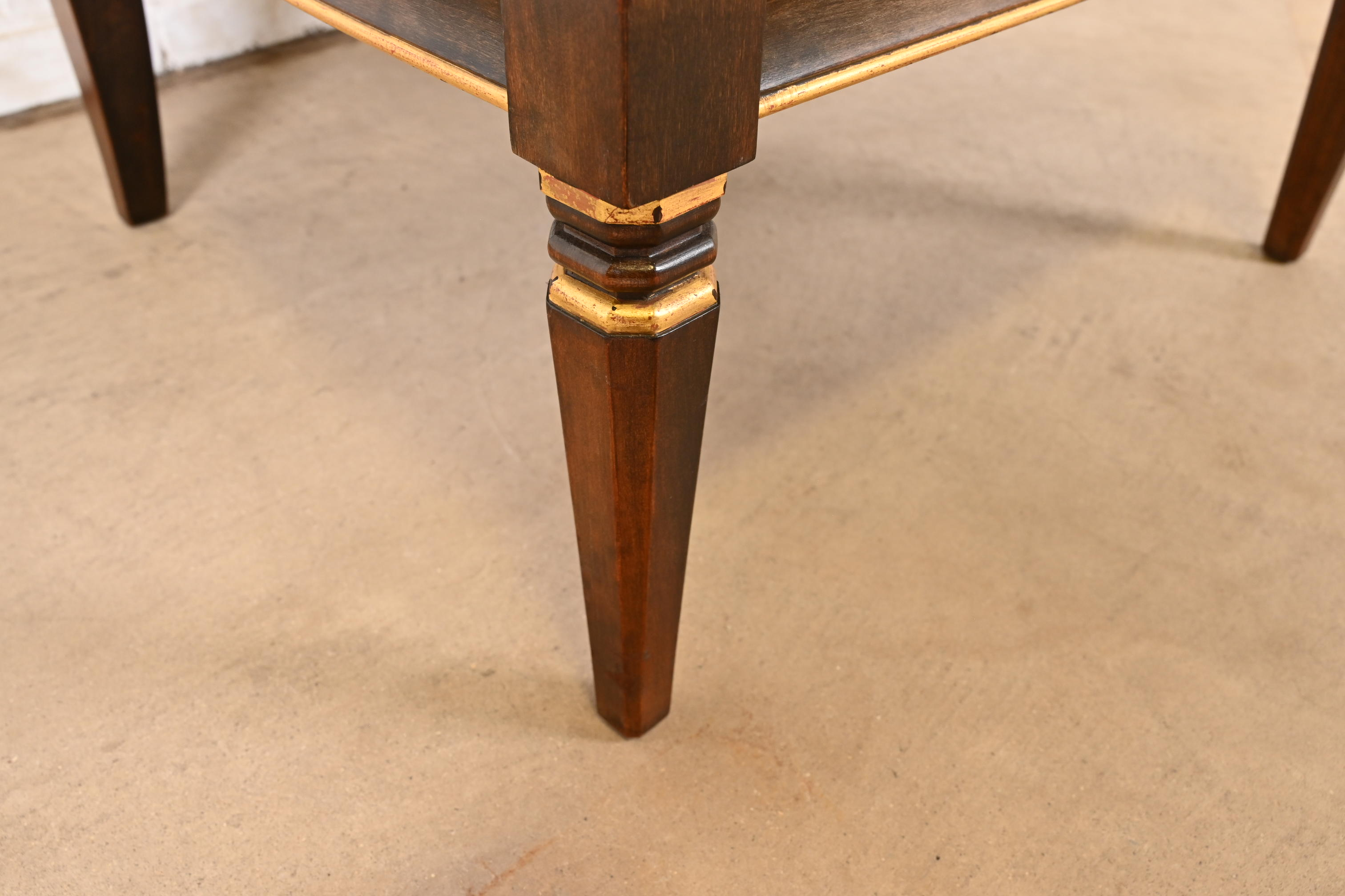 John Widdicomb Mid-Century Hollywood Regency Maple and Cane Parcel Gilt Armchair or Club Chair, Circa 1950s - Image 10