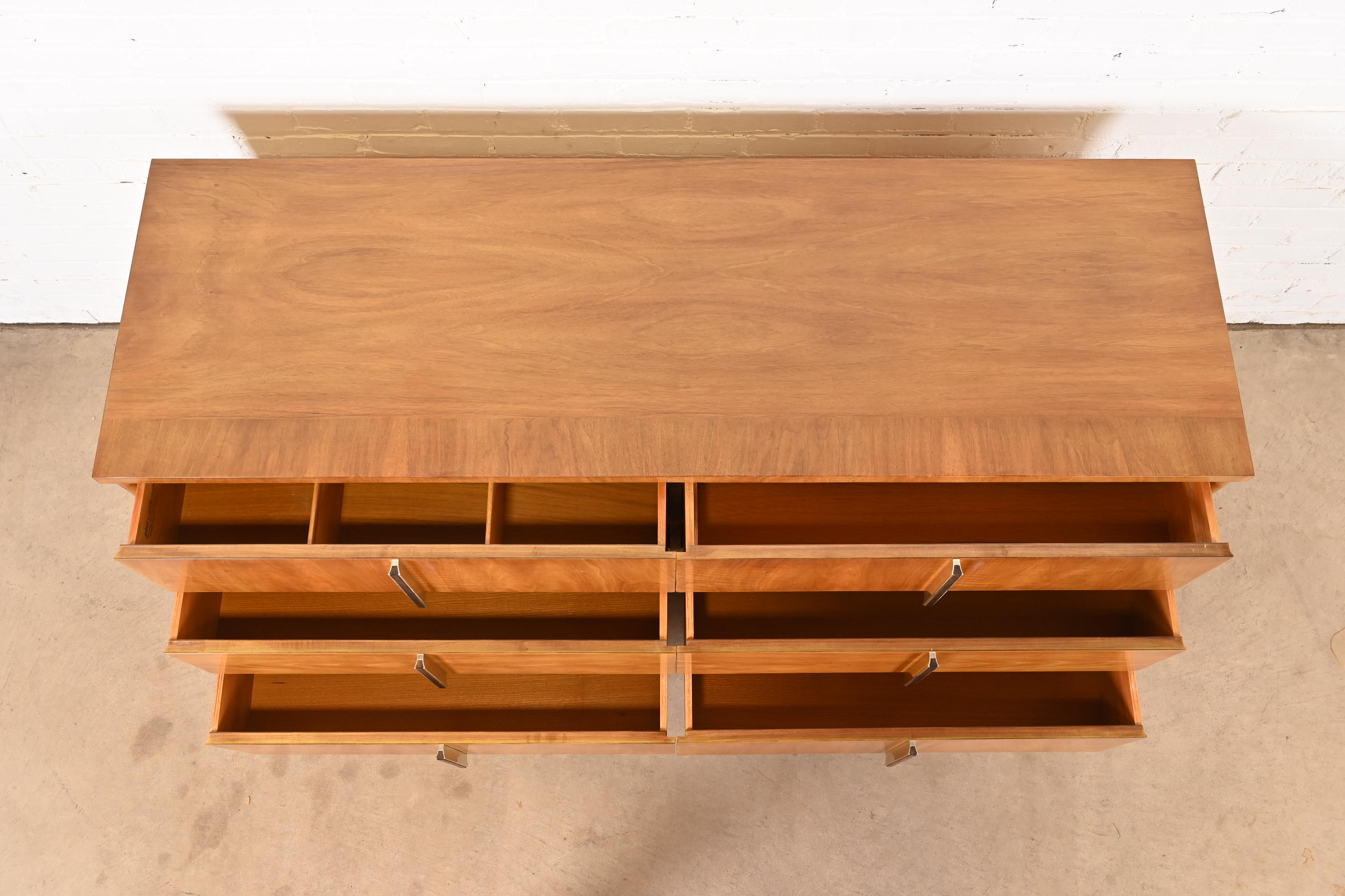 John Widdicomb Mid-Century Modern Walnut and Rosewood Dresser, 1960s - Image 7