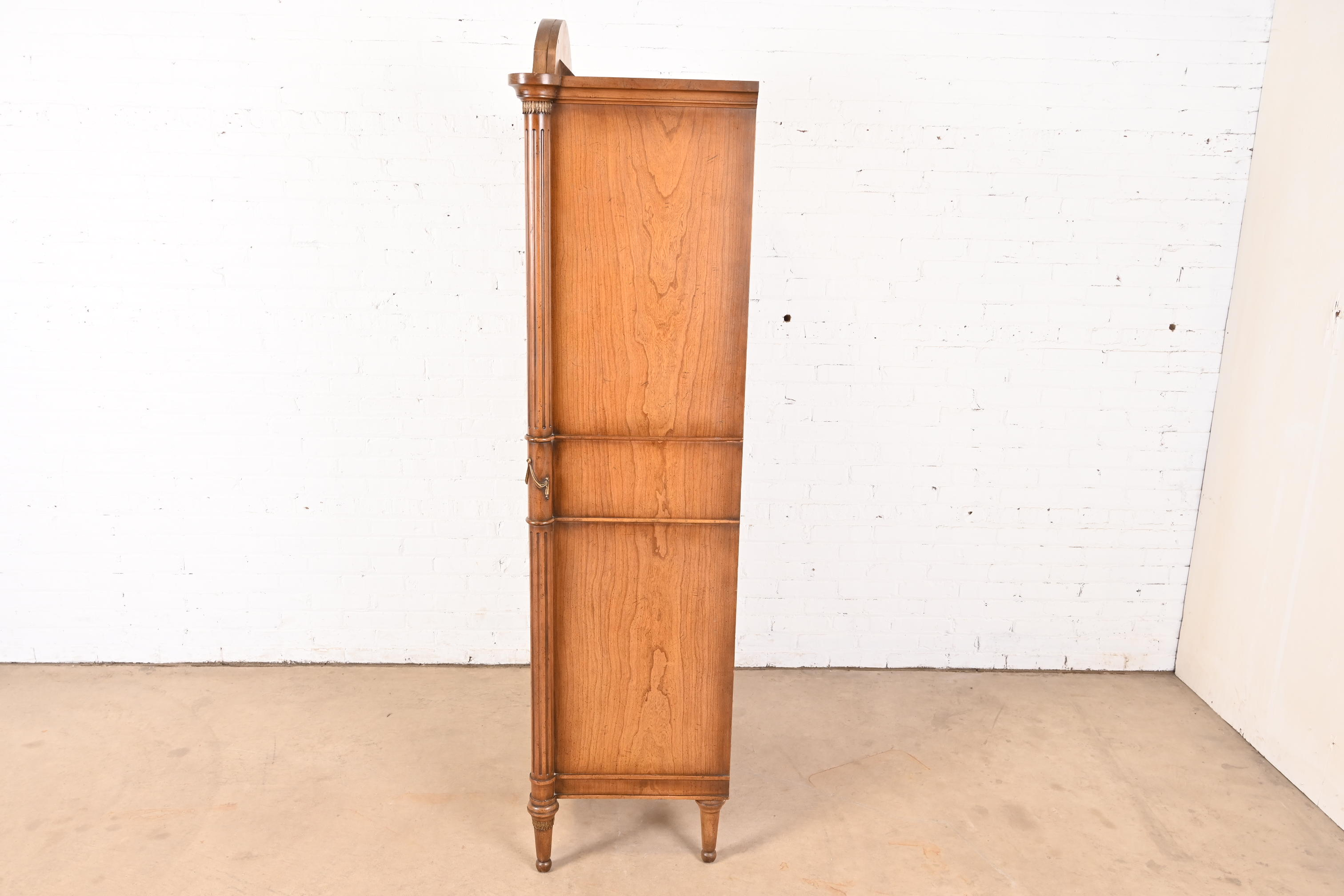 Karges Style French Regency Louis XVI Fruitwood Armoire Dresser or Linen Press, Circa 1960s - Image 10