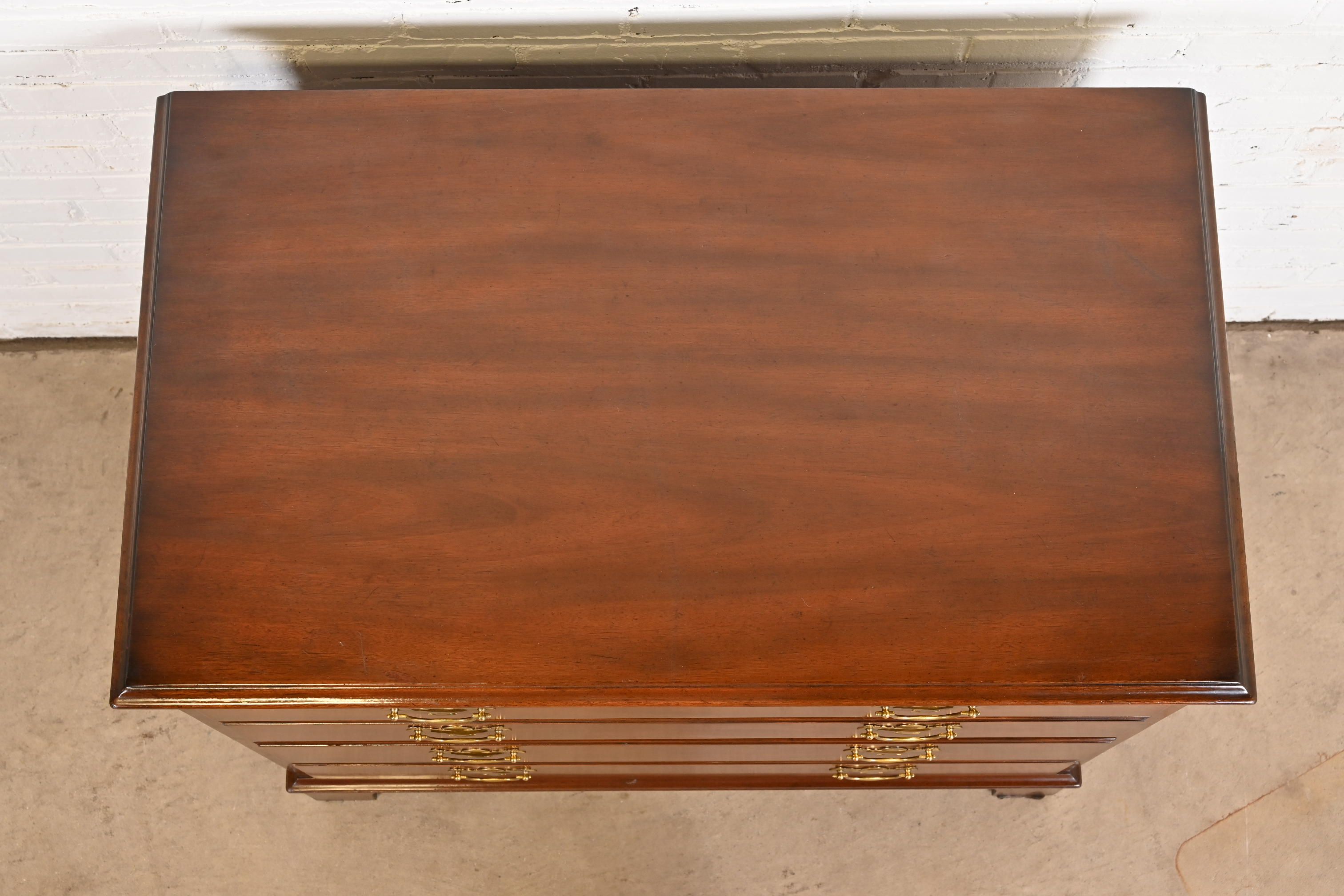 Kittinger Chippendale Colonial Williamsburg Mahogany Four-Drawer Bachelor Chest - Image 9