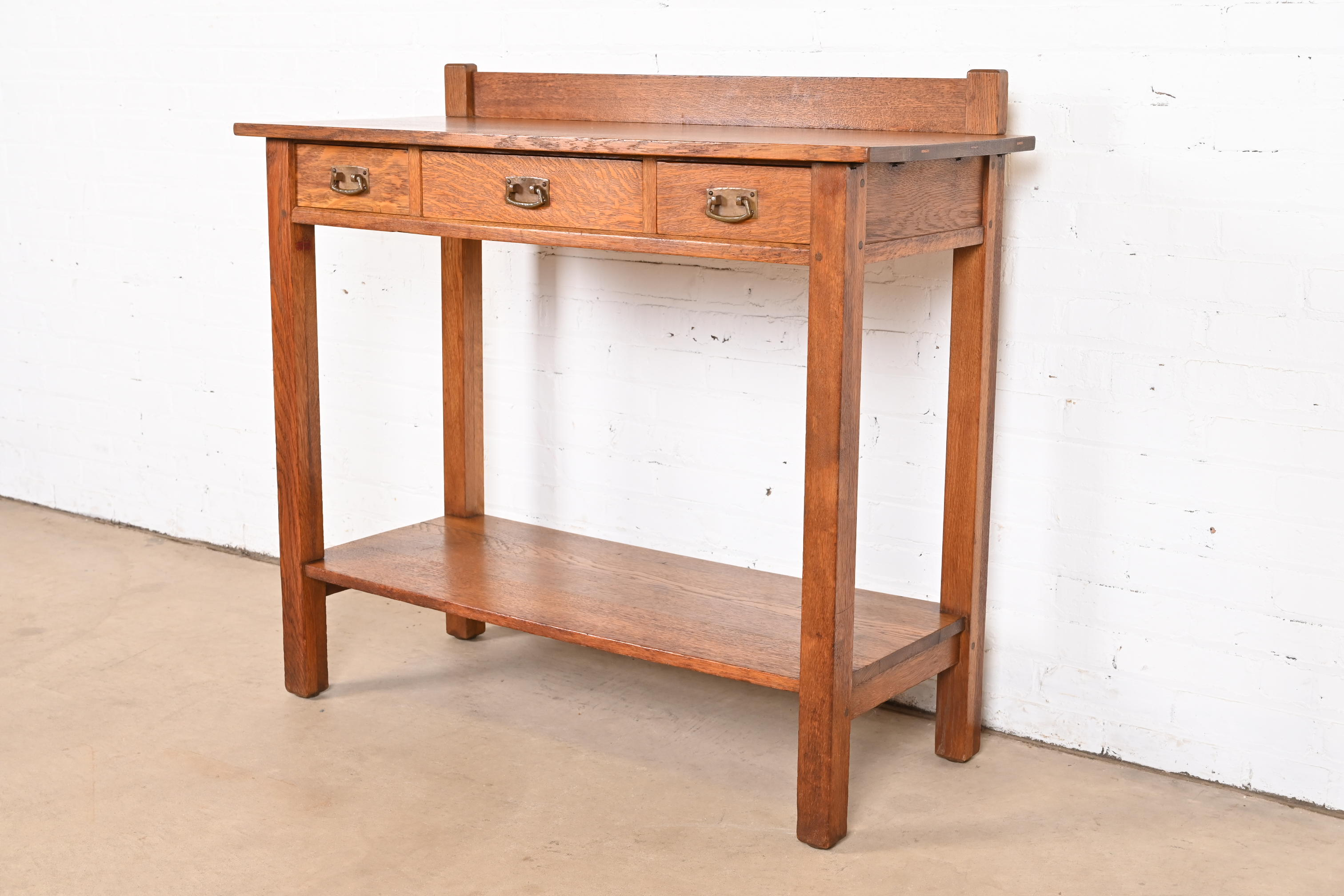 L. & J. G. Stickley Antique Mission Oak Arts & Crafts Buffet Server, Circa 1900