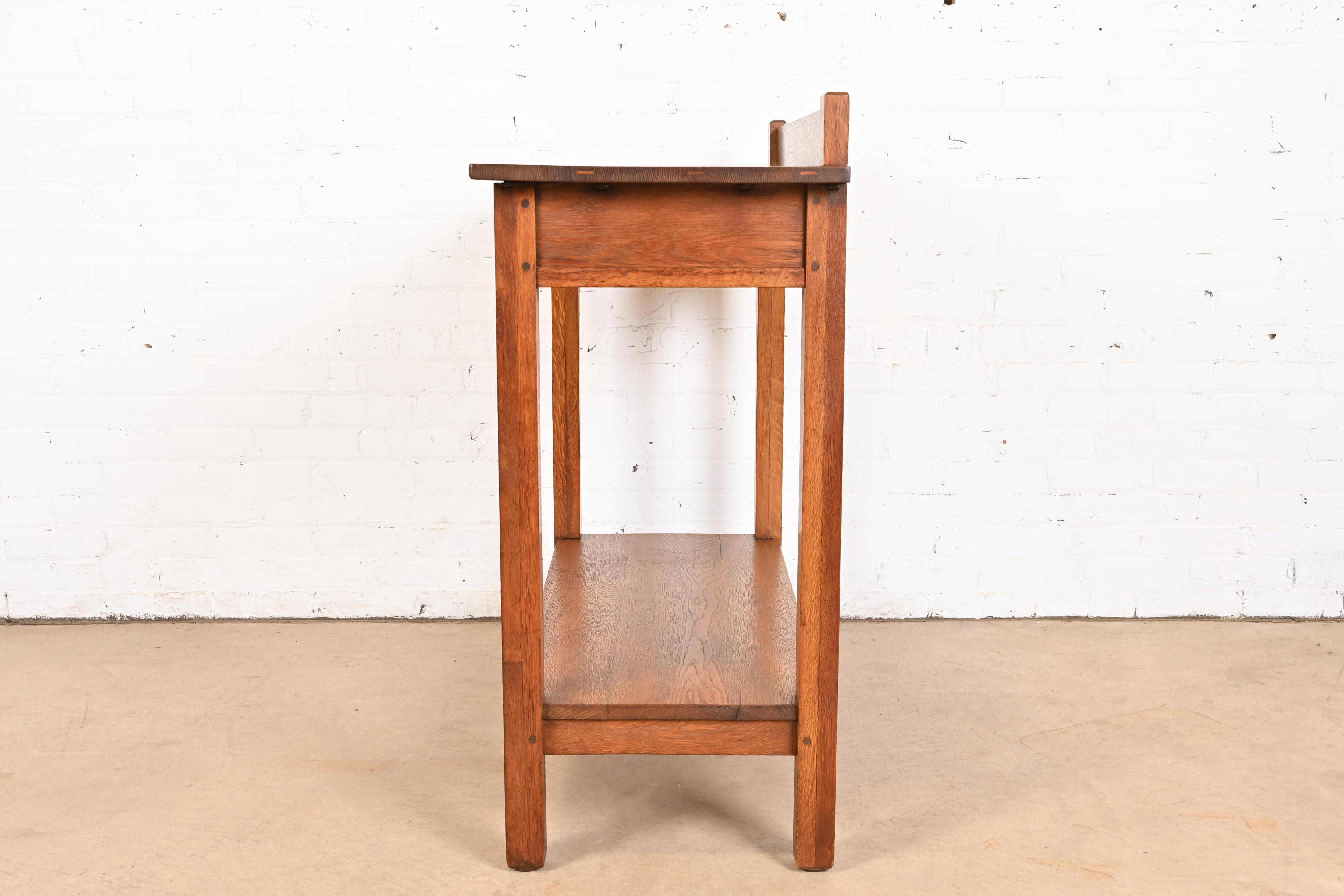 L. & J. G. Stickley Antique Mission Oak Arts & Crafts Buffet Server, Circa 1900 - Image 10