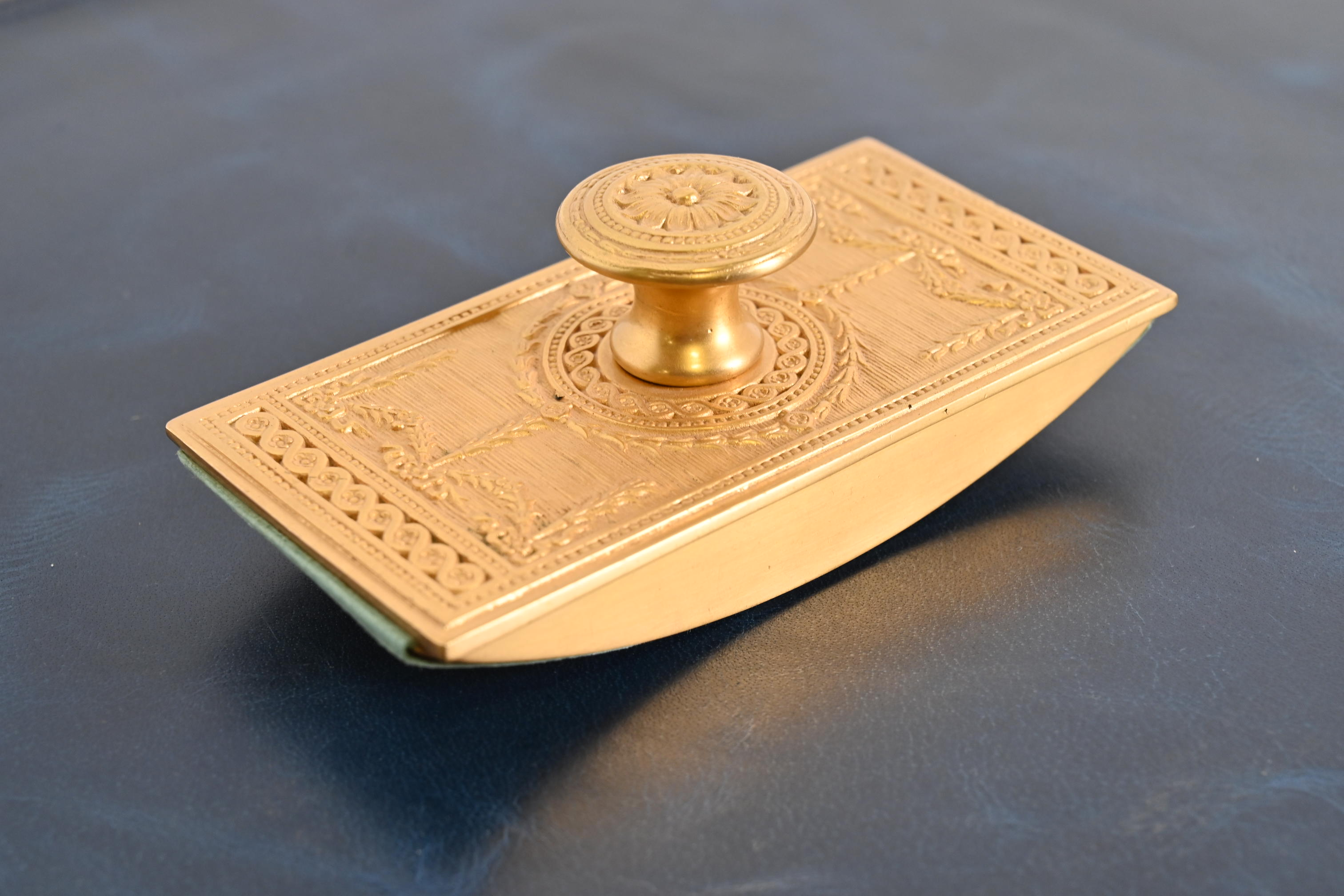 Tiffany Studios New York Adam Bronze Doré Rocker Blotter - Image 3