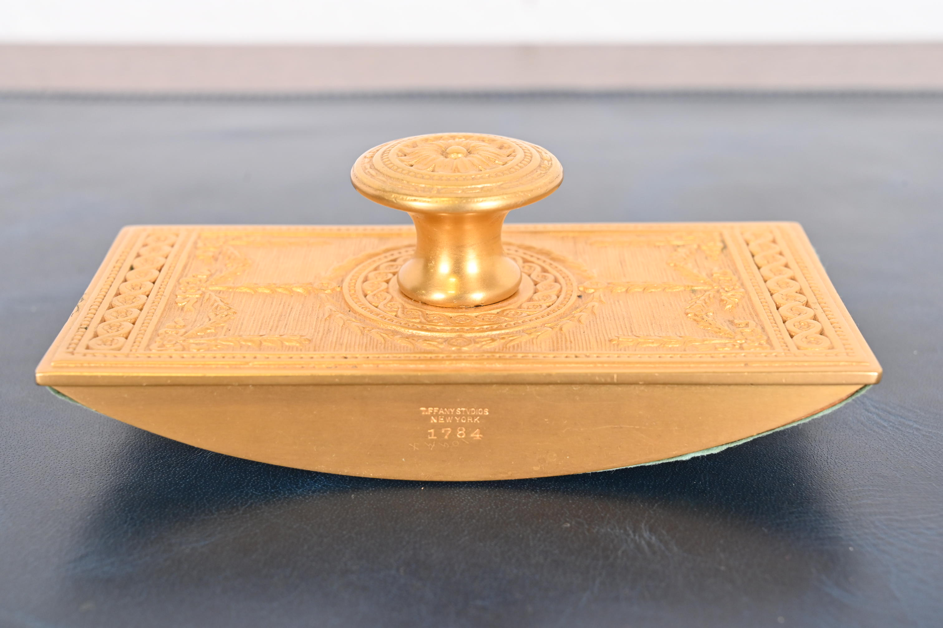 Tiffany Studios New York Adam Bronze Doré Rocker Blotter - Image 8