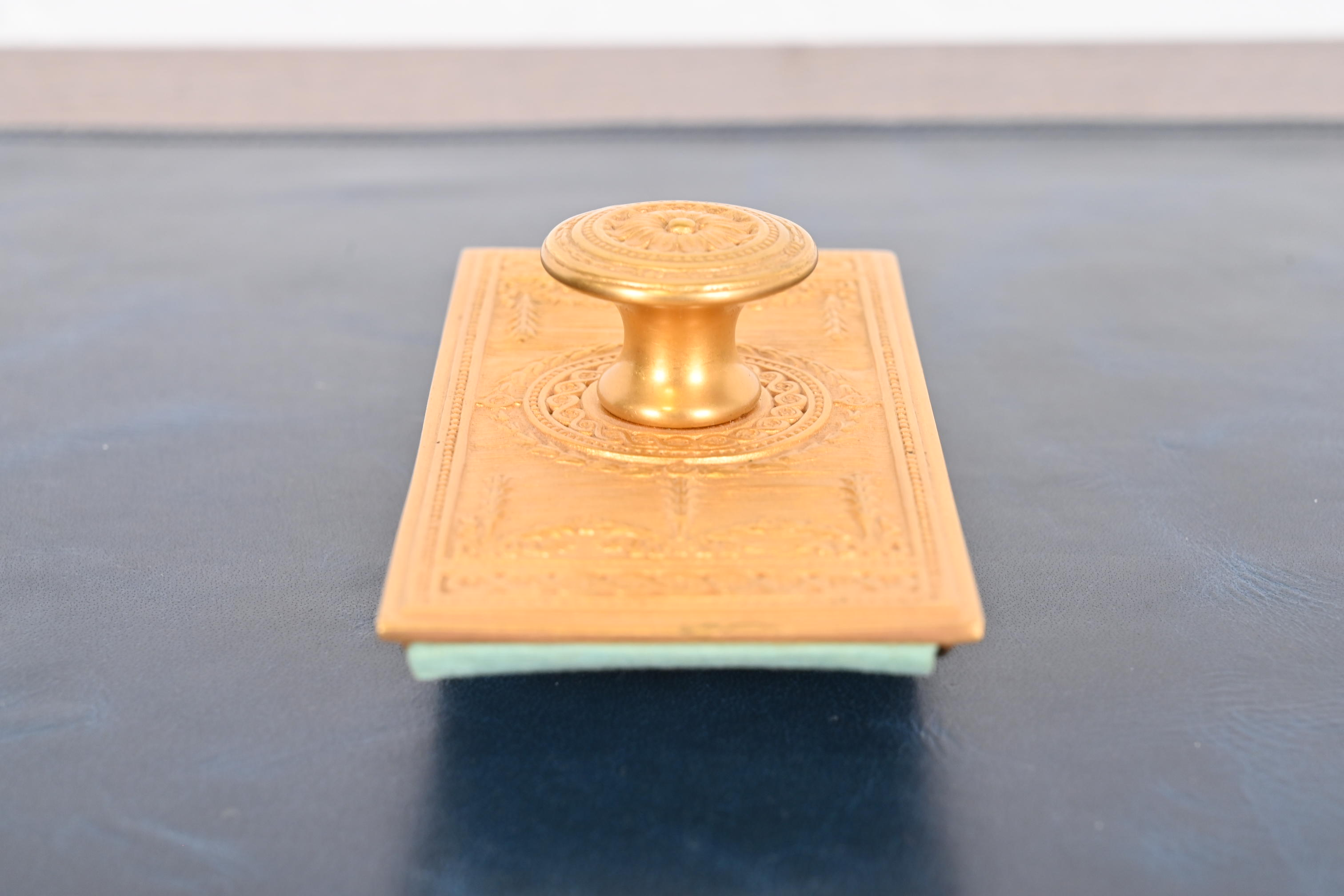 Tiffany Studios New York Adam Bronze Doré Rocker Blotter - Image 6