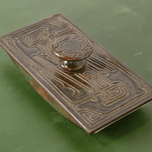 Tiffany Studios New York Chinese Pattern Bronze Rocker Blotter