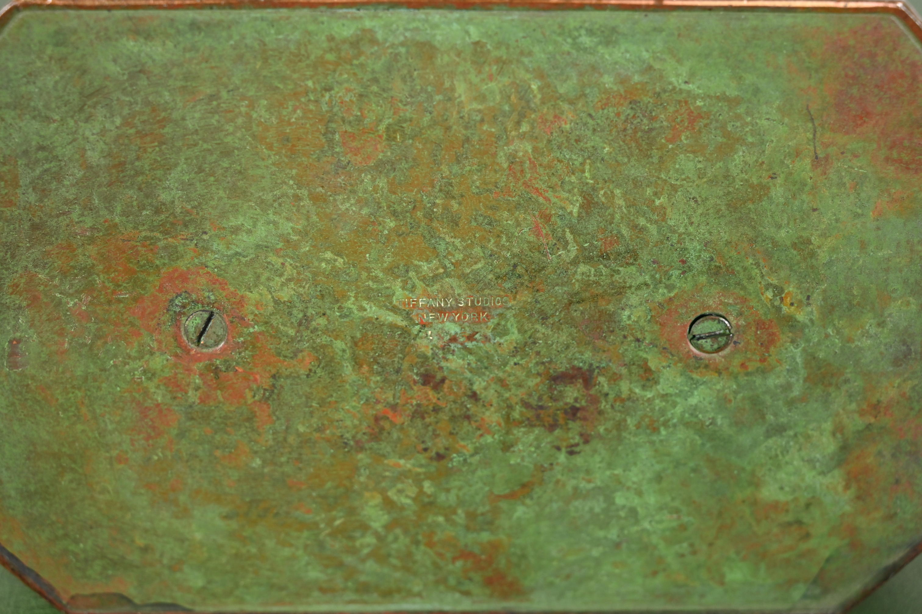 Tiffany Studios New York Chinese Pattern Bronze Stamp Box - Image 10