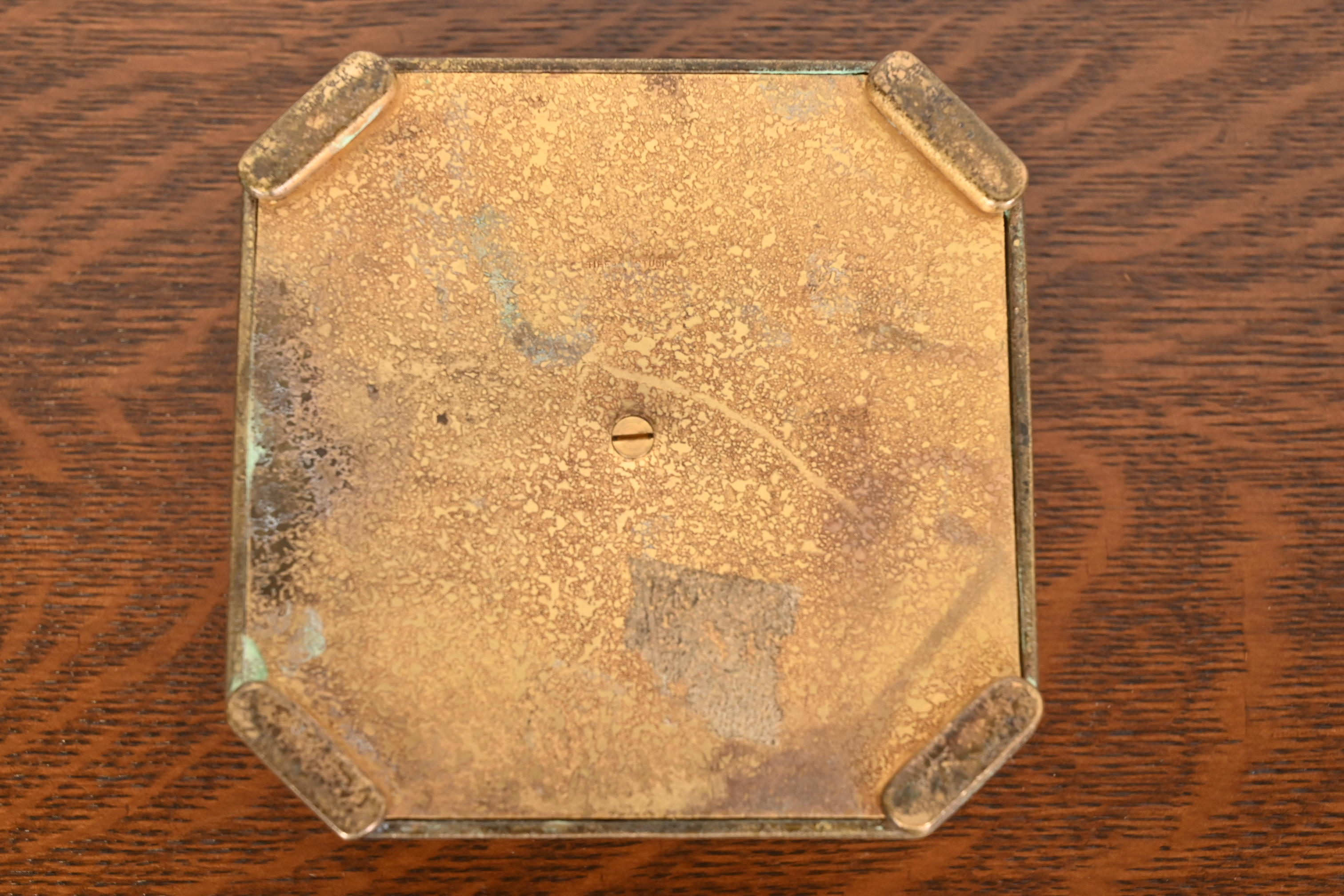 Tiffany Studios New York Chinese Pattern Large Bronze Inkwell, Circa 1910 - Image 9