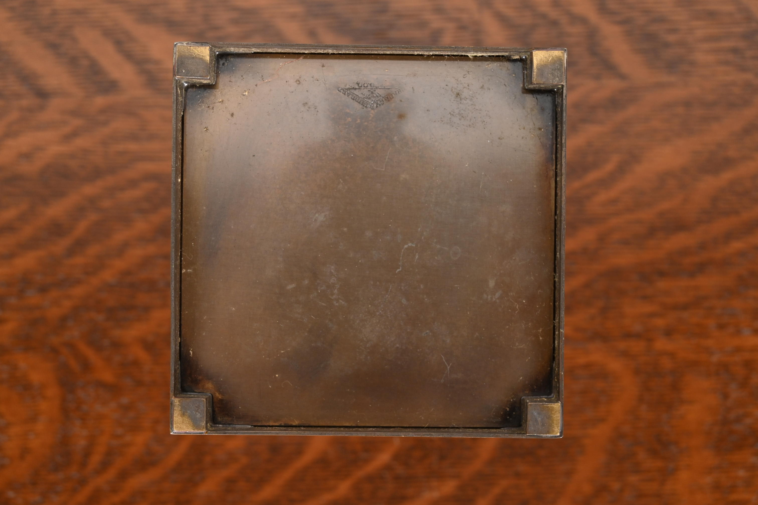 Bradley & Hubbard Arts and Crafts Brass Humidor Cigar Box - Image 9