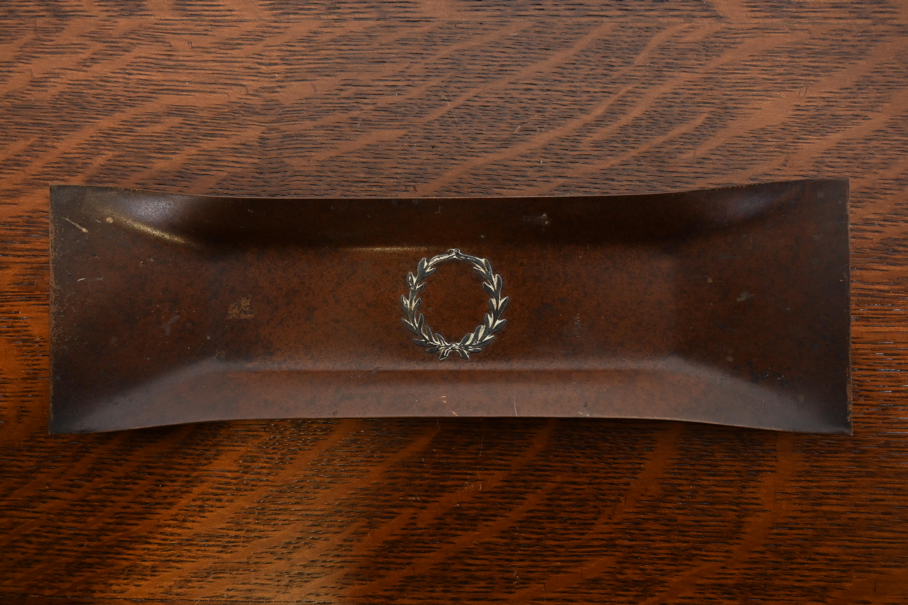 Heintz Arts & Crafts Sterling Silver on Bronze Pen Tray - Image 4