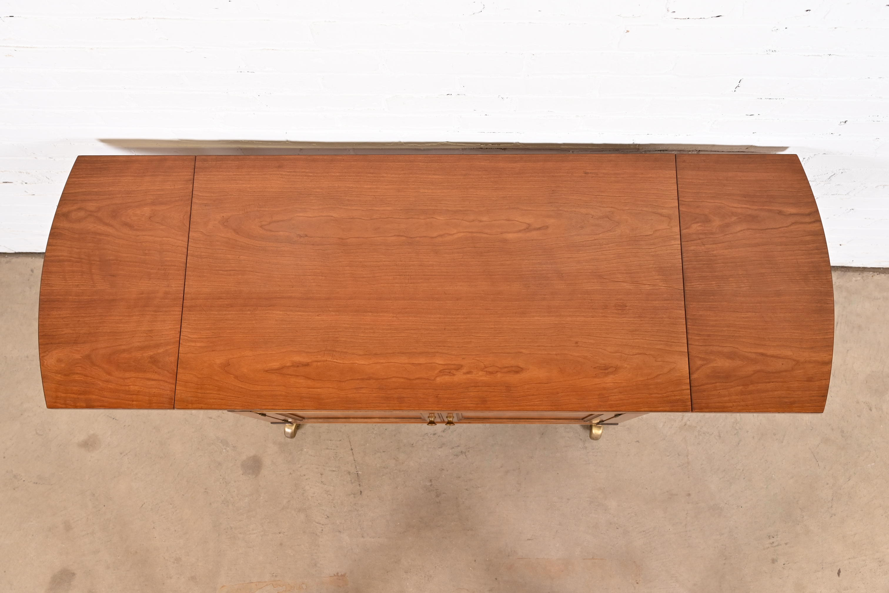 Kindel Furniture French Regency Louis XVI Cherry Wood Rolling Server or Bar Cart, Circa 1960s - Image 6