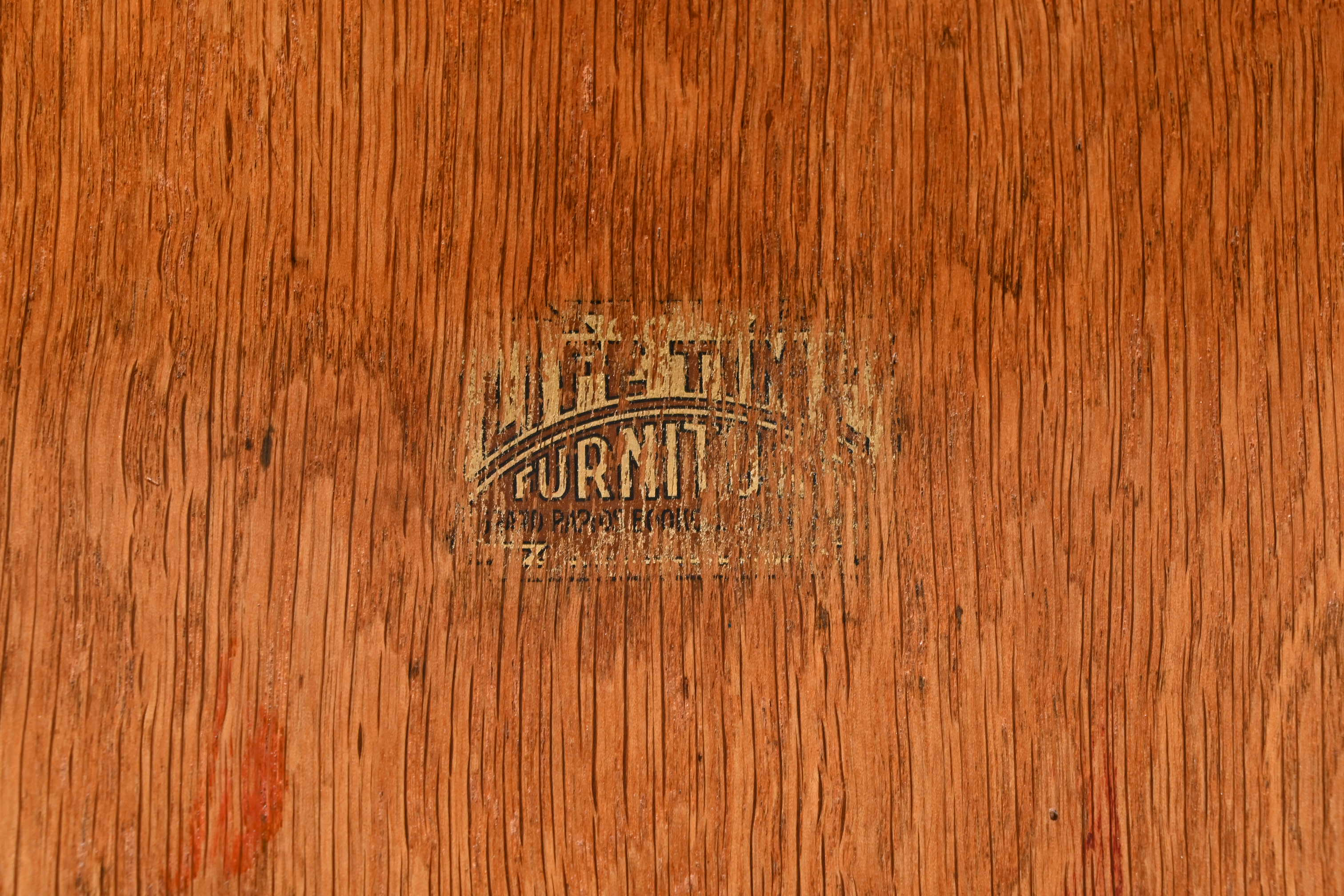 Lifetime Furniture Antique Mission Oak Arts & Crafts Desk or Library Table, Newly Refinished - Image 8
