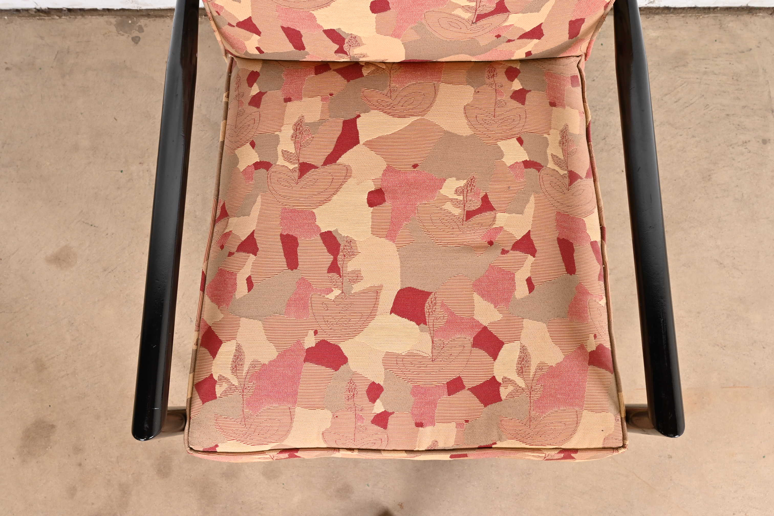 Paul McCobb Planner Group Ebonized and Upholstered Lounge Chair, 1950s - Image 6