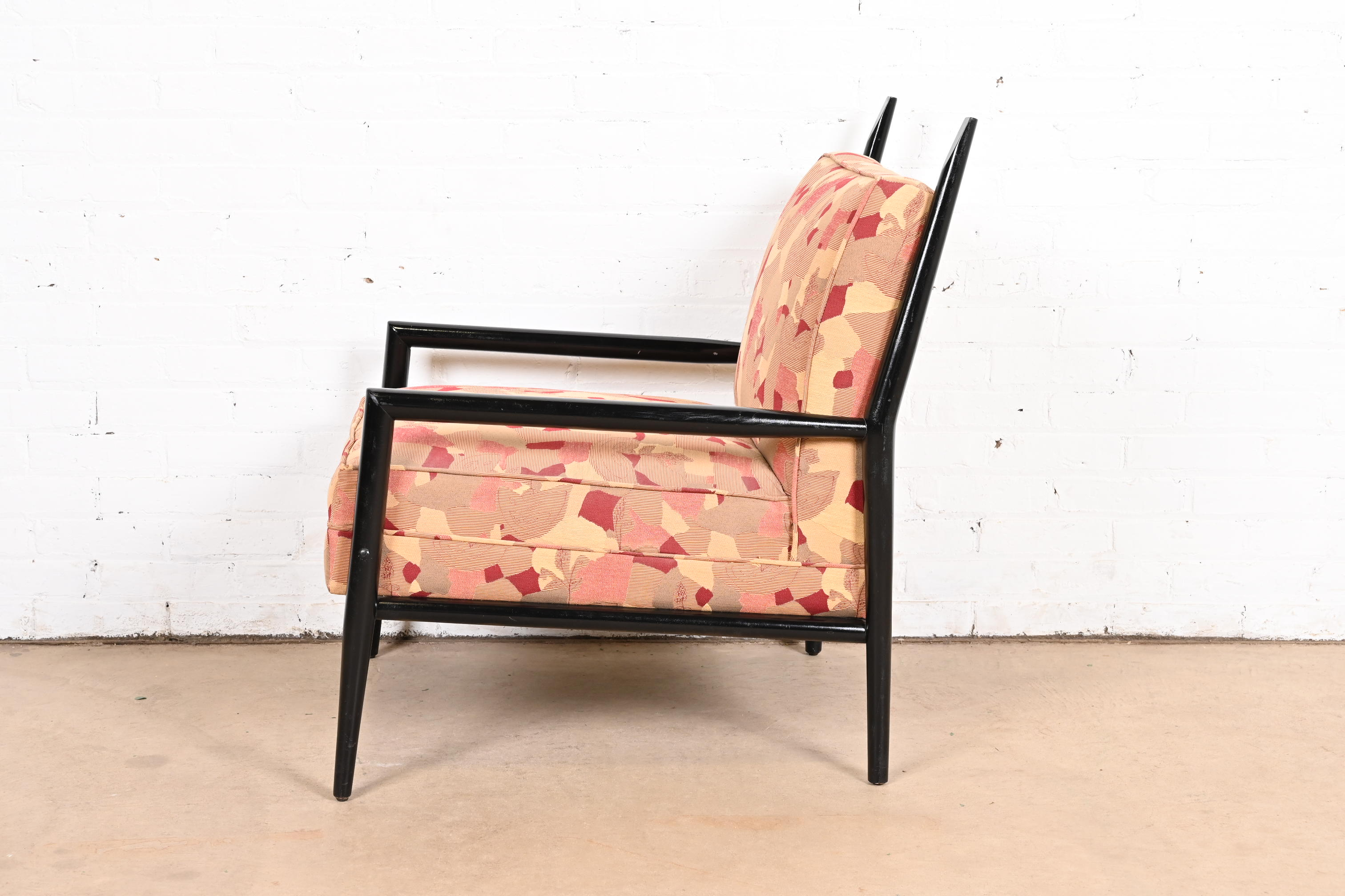 Paul McCobb Planner Group Ebonized and Upholstered Lounge Chair, 1950s - Image 9