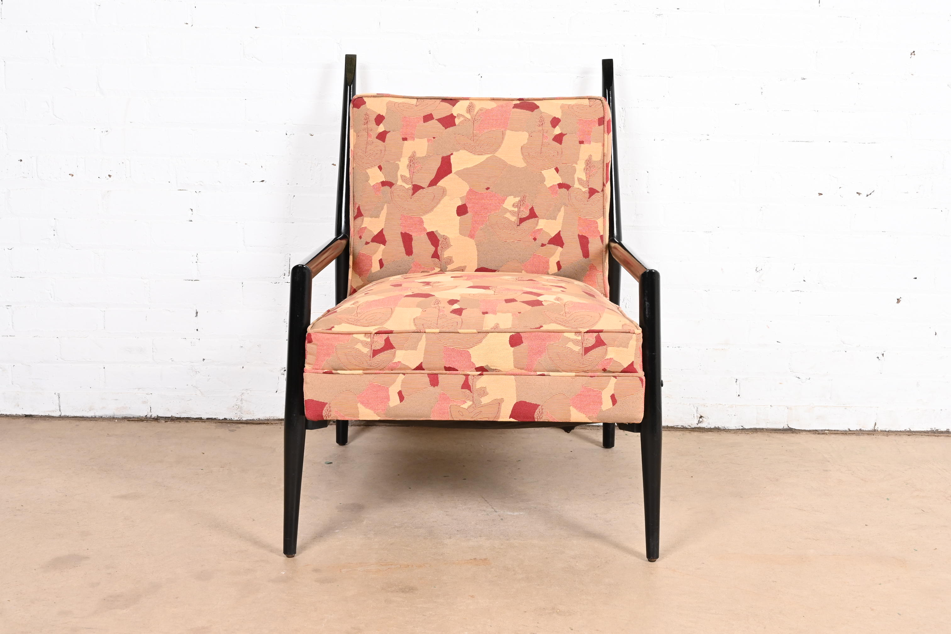 Paul McCobb Planner Group Ebonized and Upholstered Lounge Chair, 1950s - Image 3