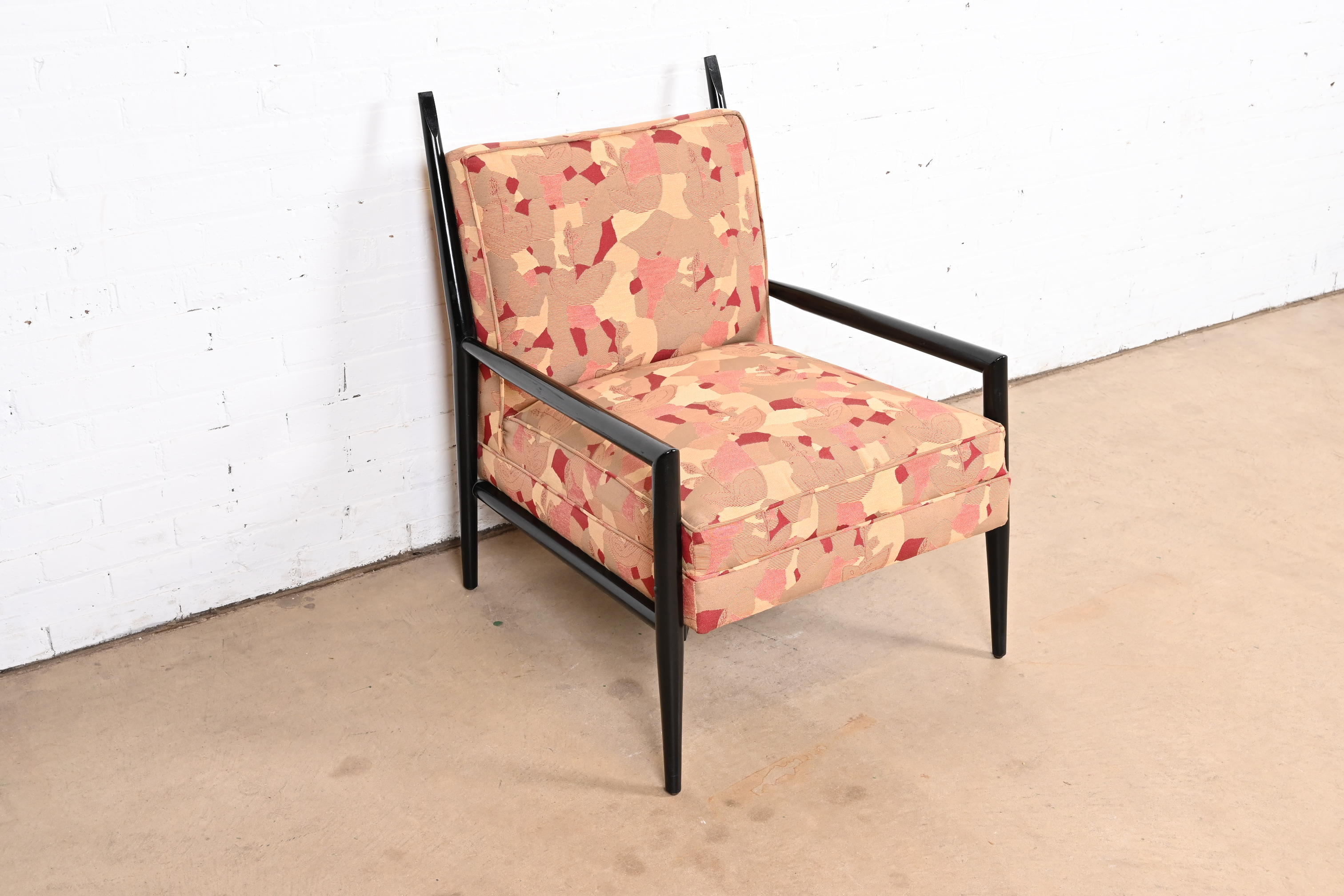 Paul McCobb Planner Group Ebonized and Upholstered Lounge Chair, 1950s - Image 2