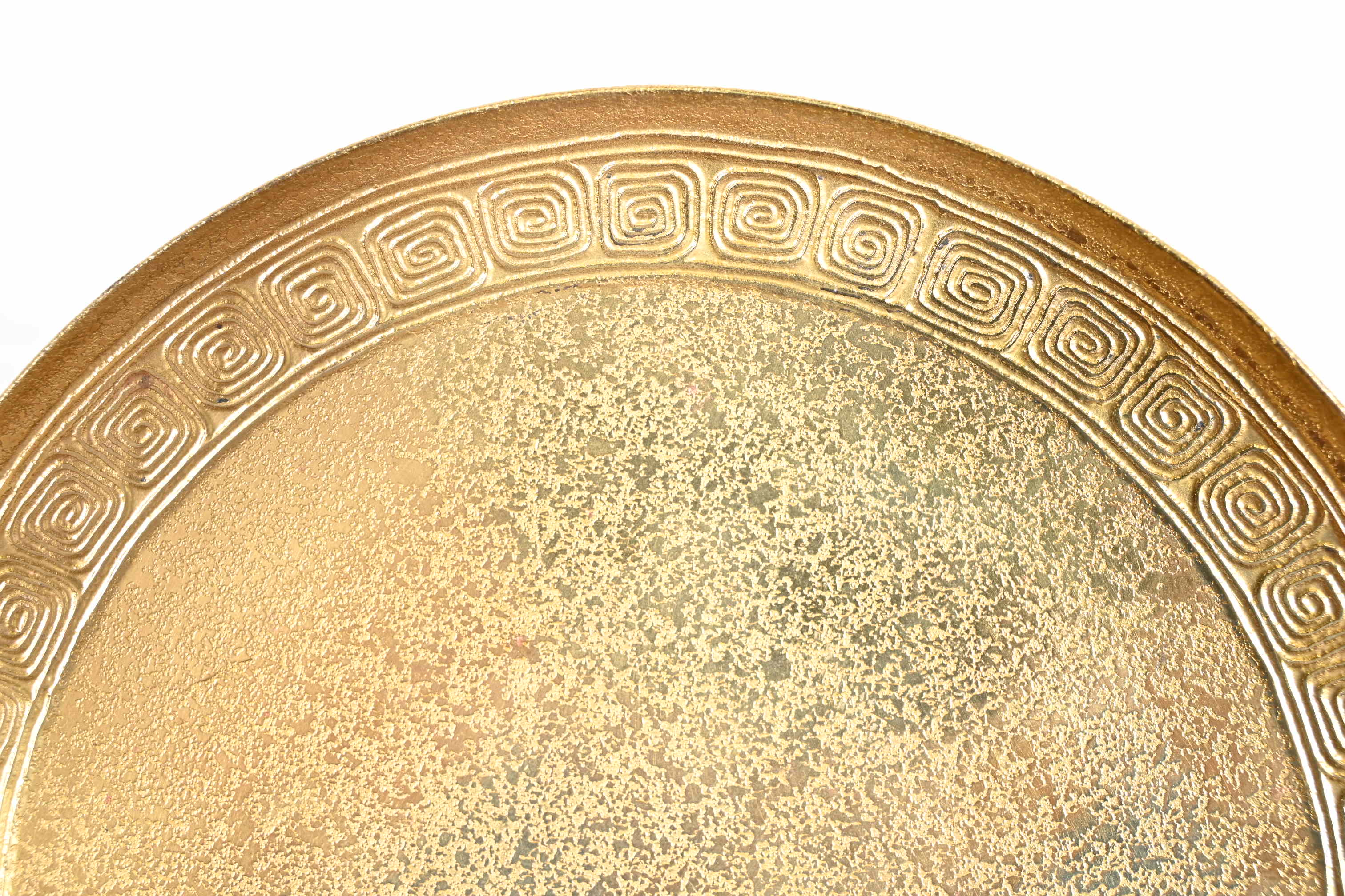 Tiffany Studios New York Bronze Doré Plate With Greek Key Design - Image 5