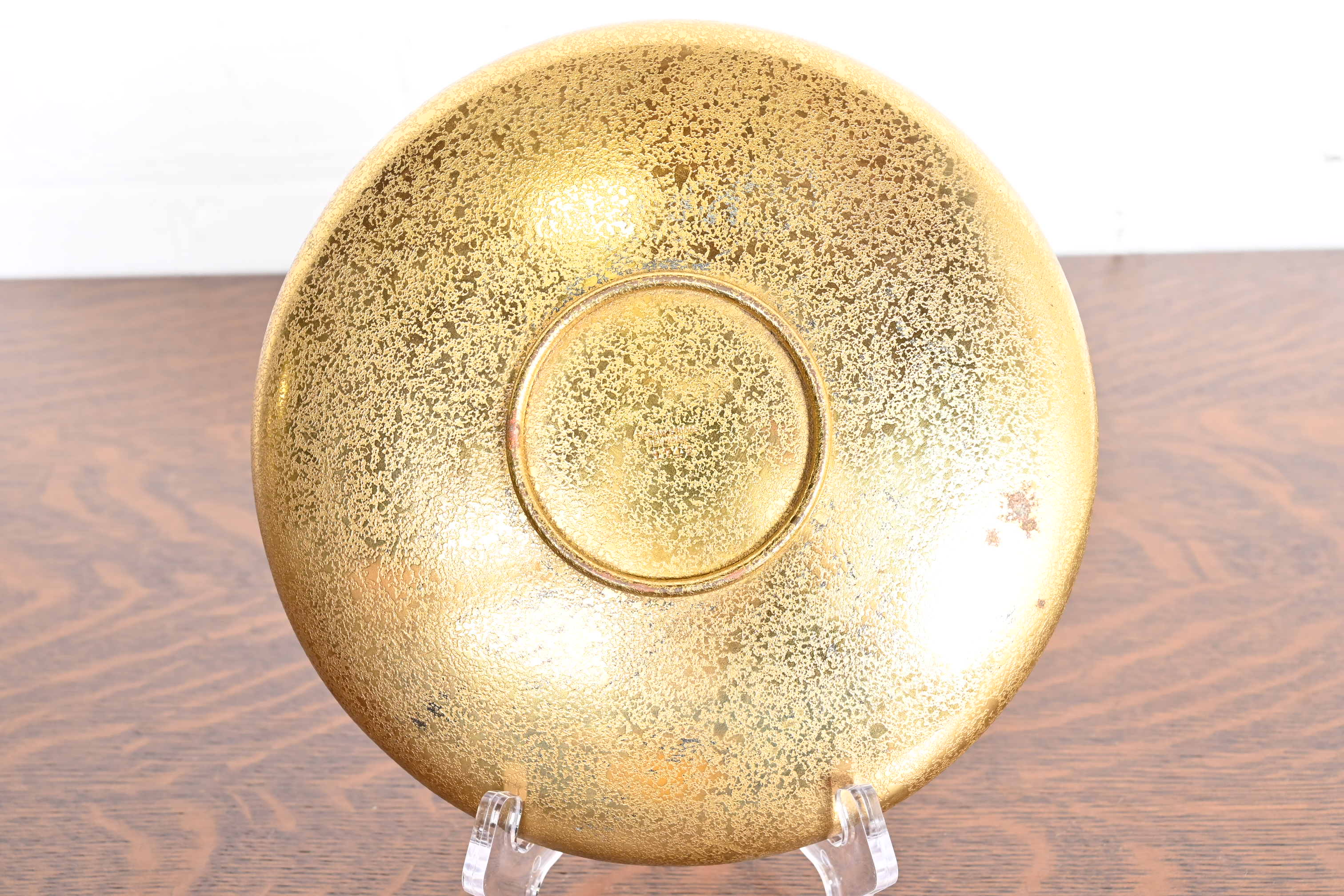 Tiffany Studios New York Bronze Doré Plate With Greek Key Design - Image 9