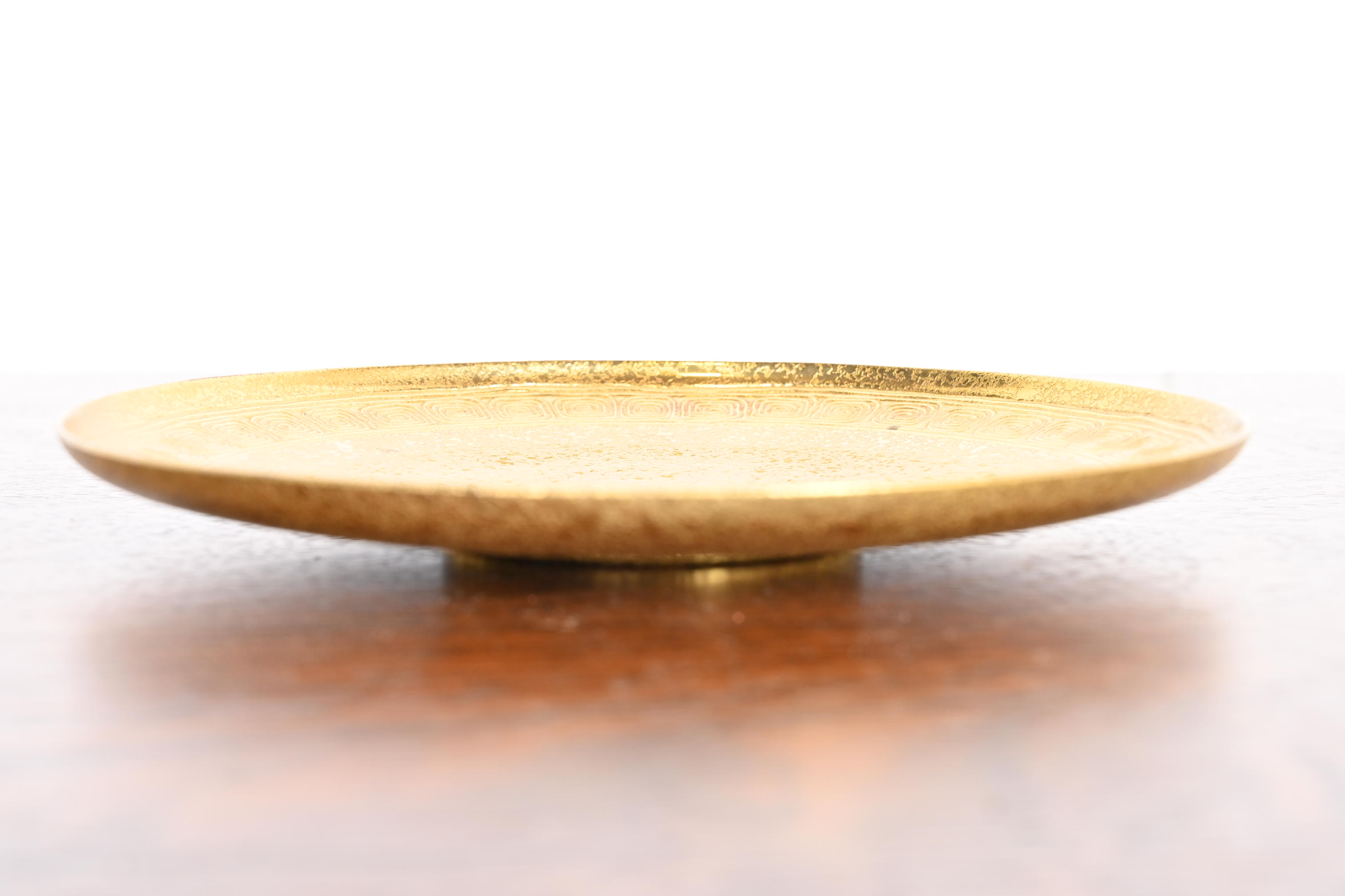 Tiffany Studios New York Bronze Doré Plate With Greek Key Design - Image 8