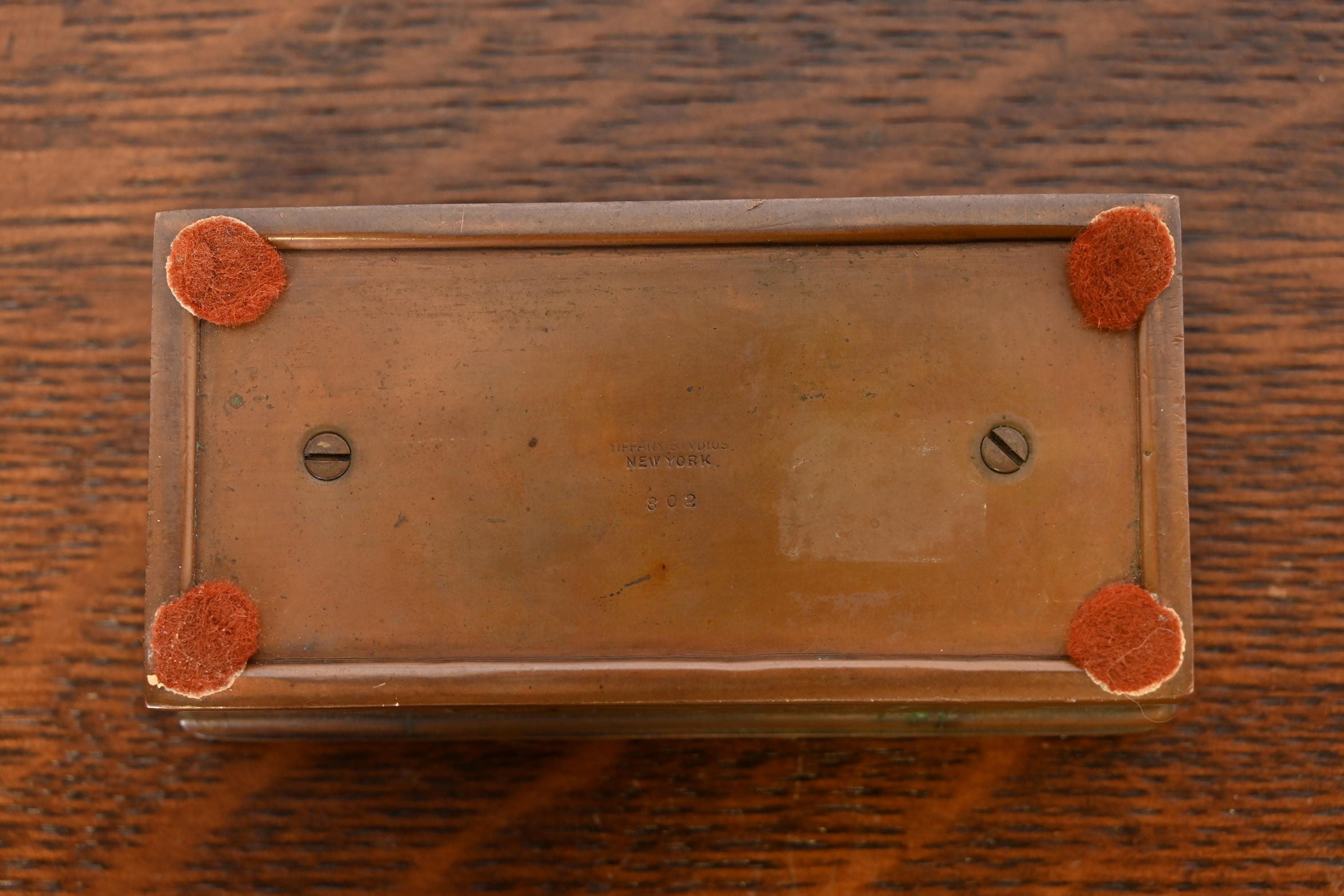Tiffany Studios New York Zodiac Bronze Stamp Box - Image 11