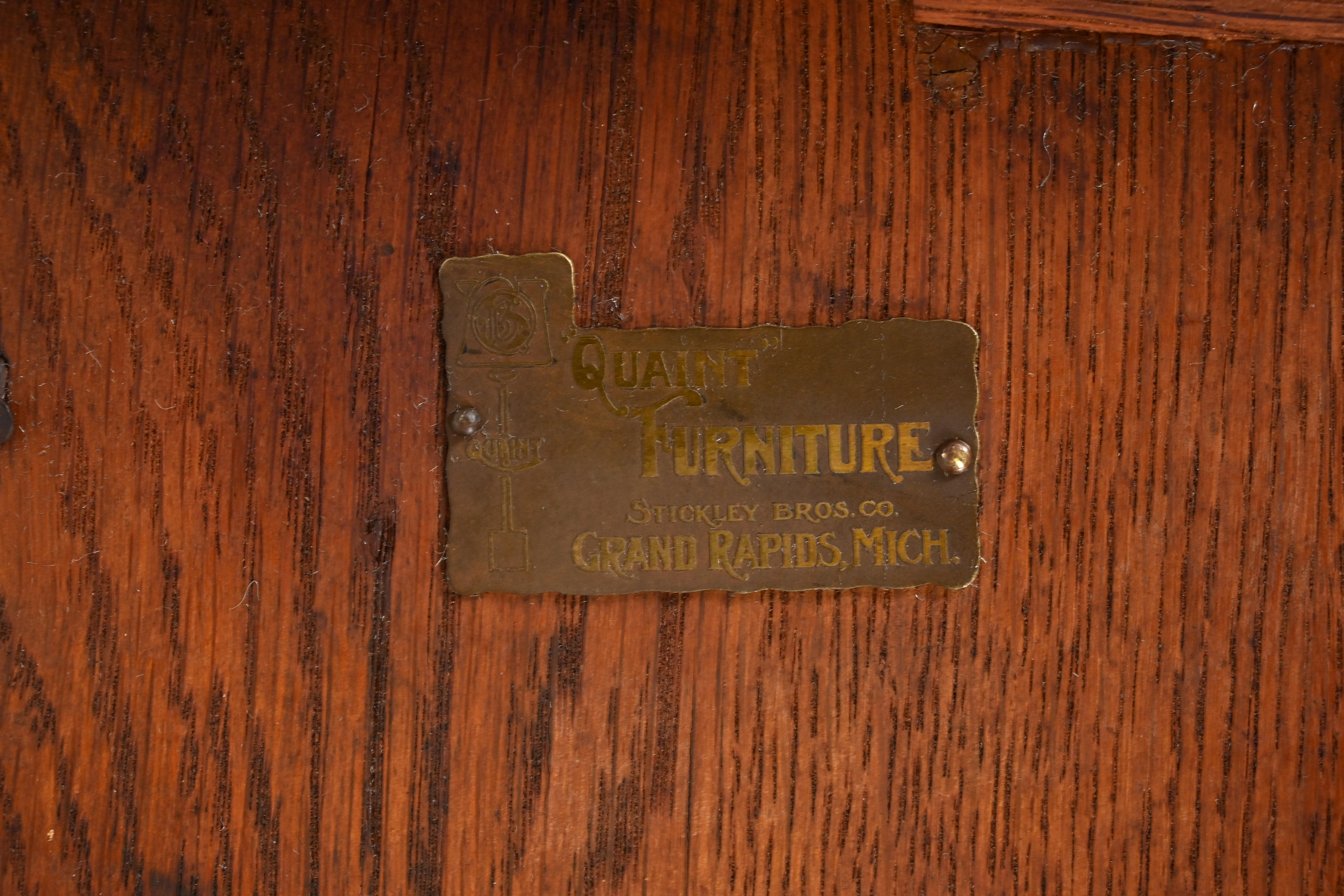 Antique Stickley Brothers Mission Oak Arts & Crafts Writing Desk or Library Table, Circa 1900 - Image 7