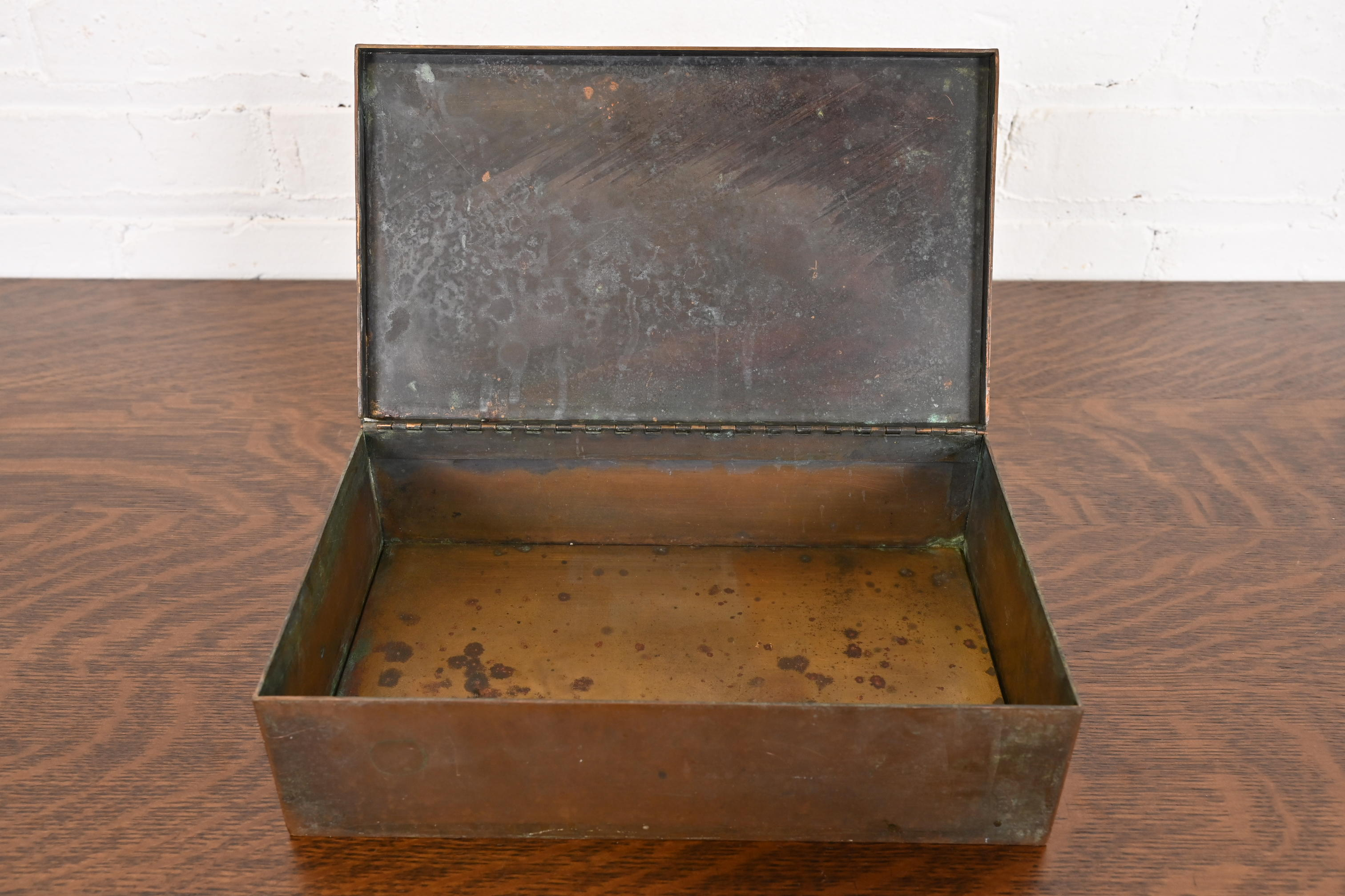 Heintz Arts & Crafts Bronze Cigar Box - Image 3