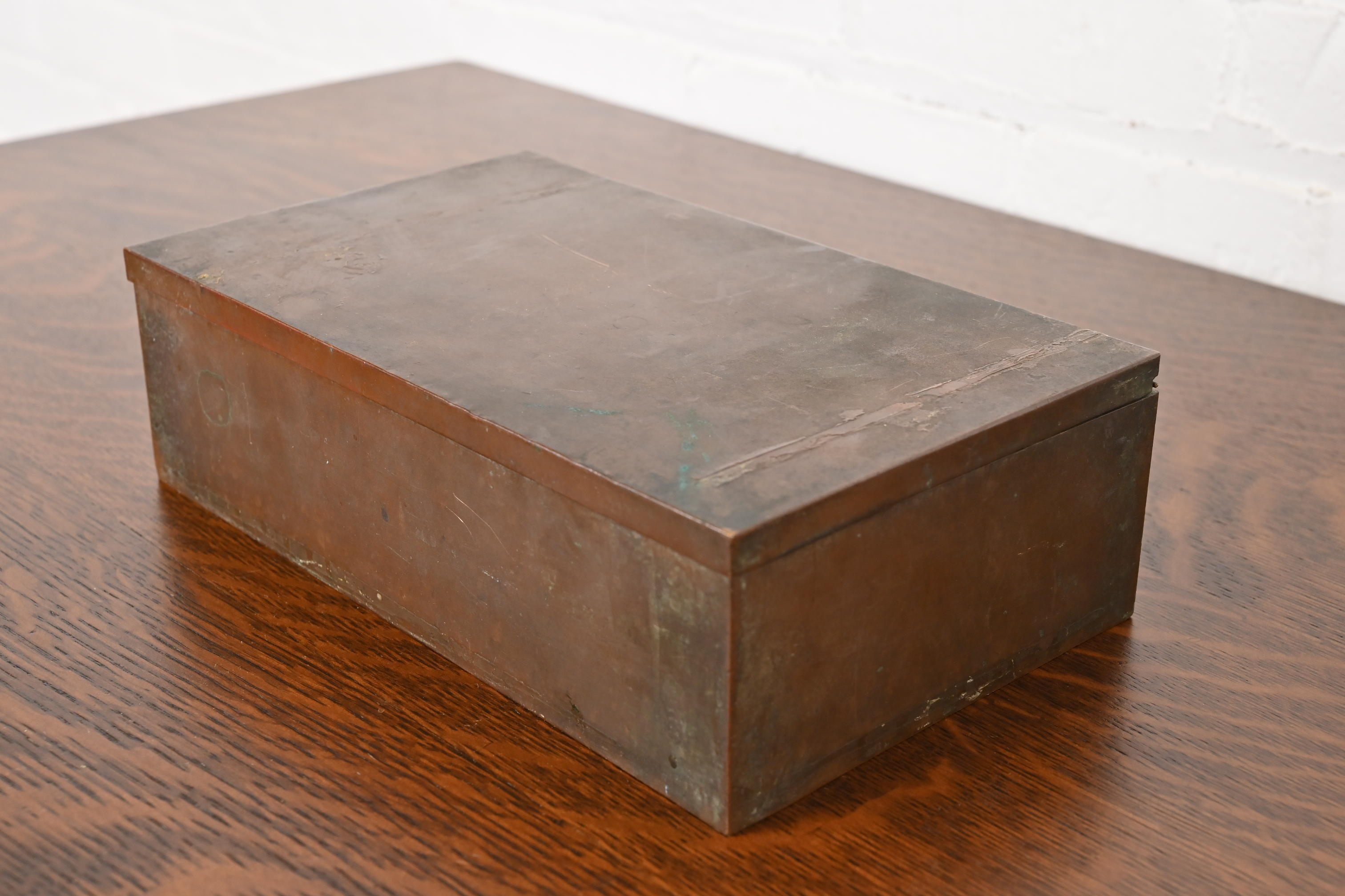 Heintz Arts & Crafts Bronze Cigar Box