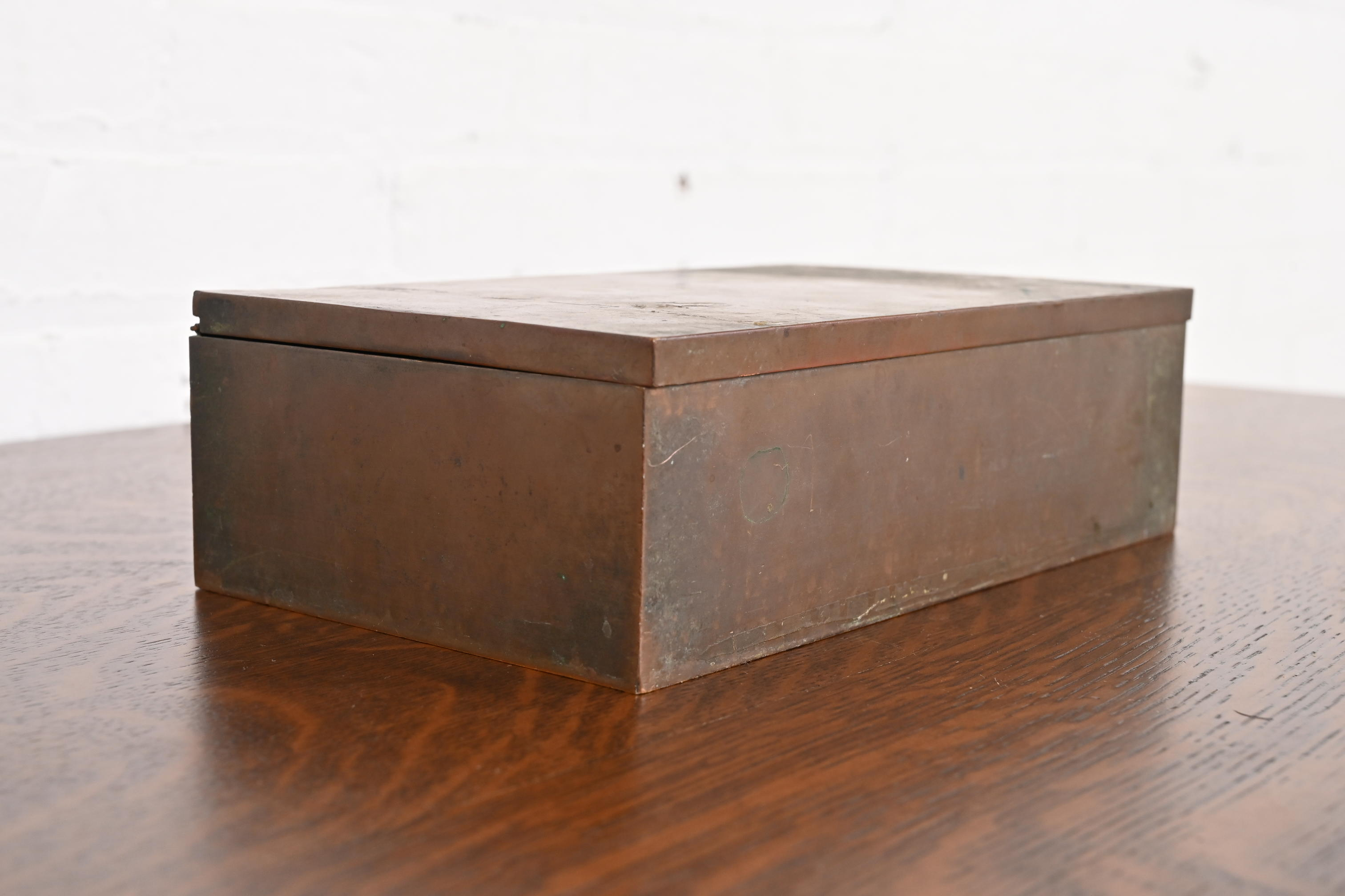 Heintz Arts & Crafts Bronze Cigar Box - Image 2