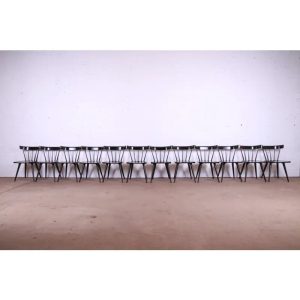 Paul McCobb Planner Group Mid-Century Modern Spindle Back Dining Chairs, Set of Twelve