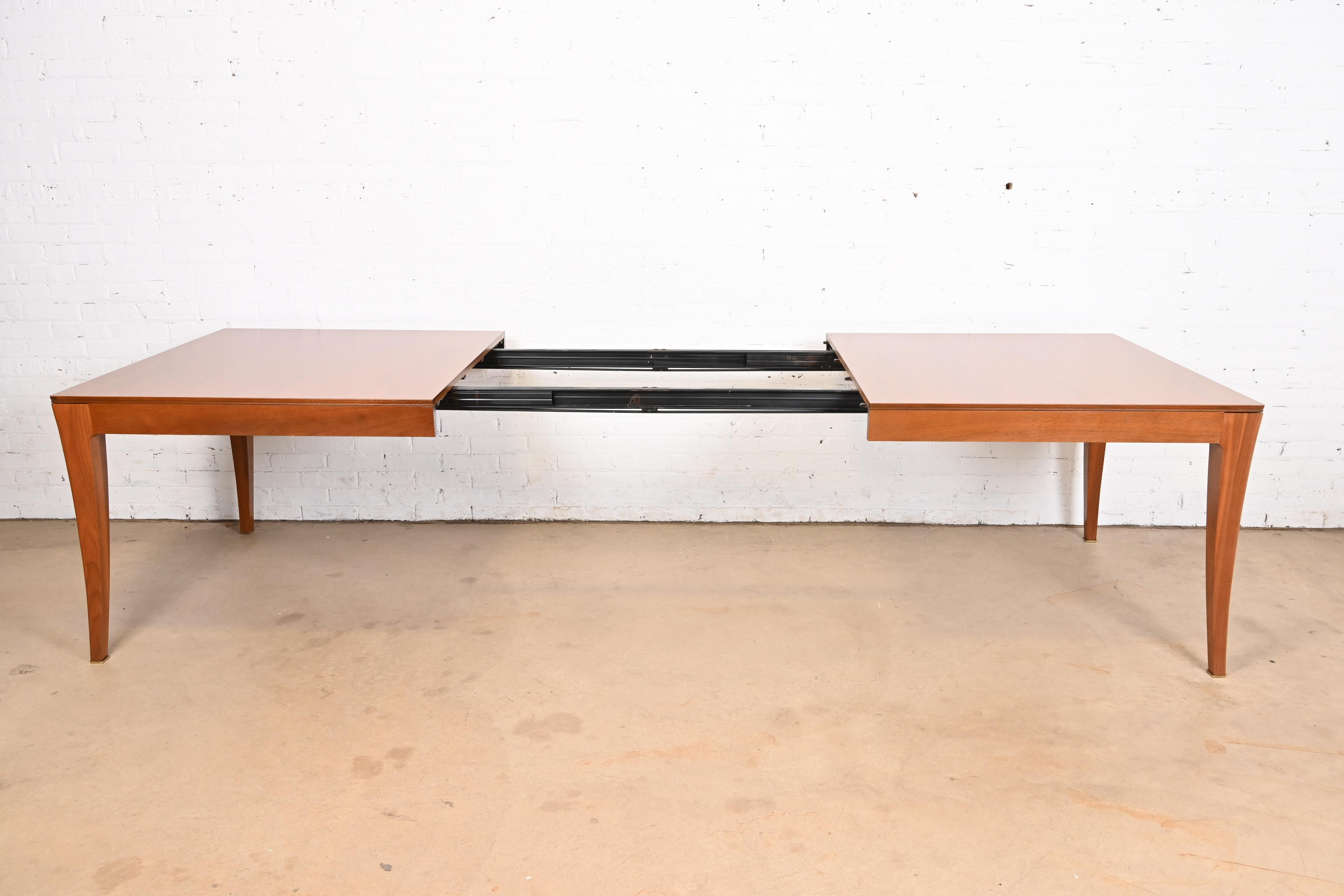 Bill Sofield for Baker Furniture Modern Walnut Extension Dining Table, Newly Refinished - Image 5