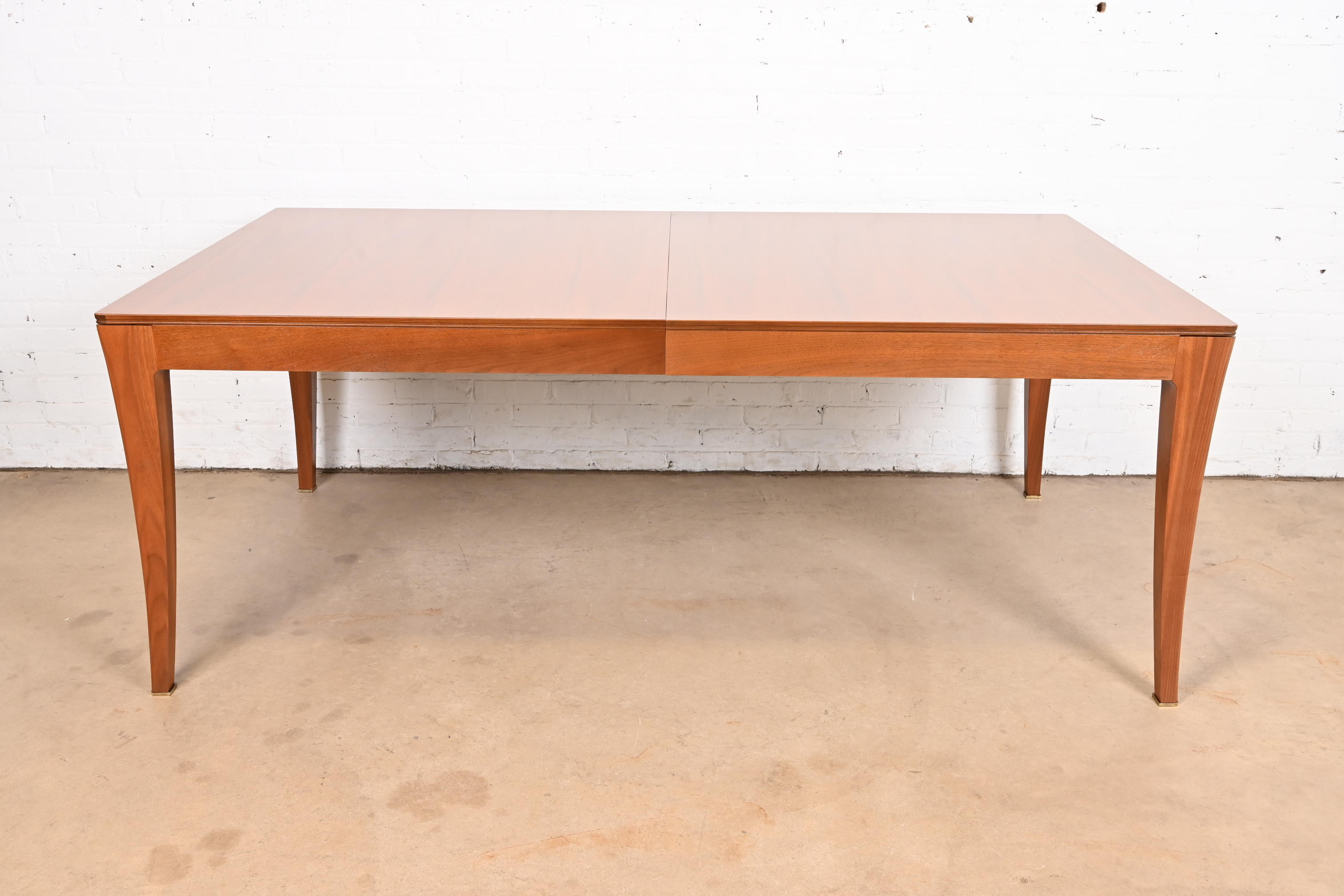 Bill Sofield for Baker Furniture Modern Walnut Extension Dining Table, Newly Refinished - Image 6