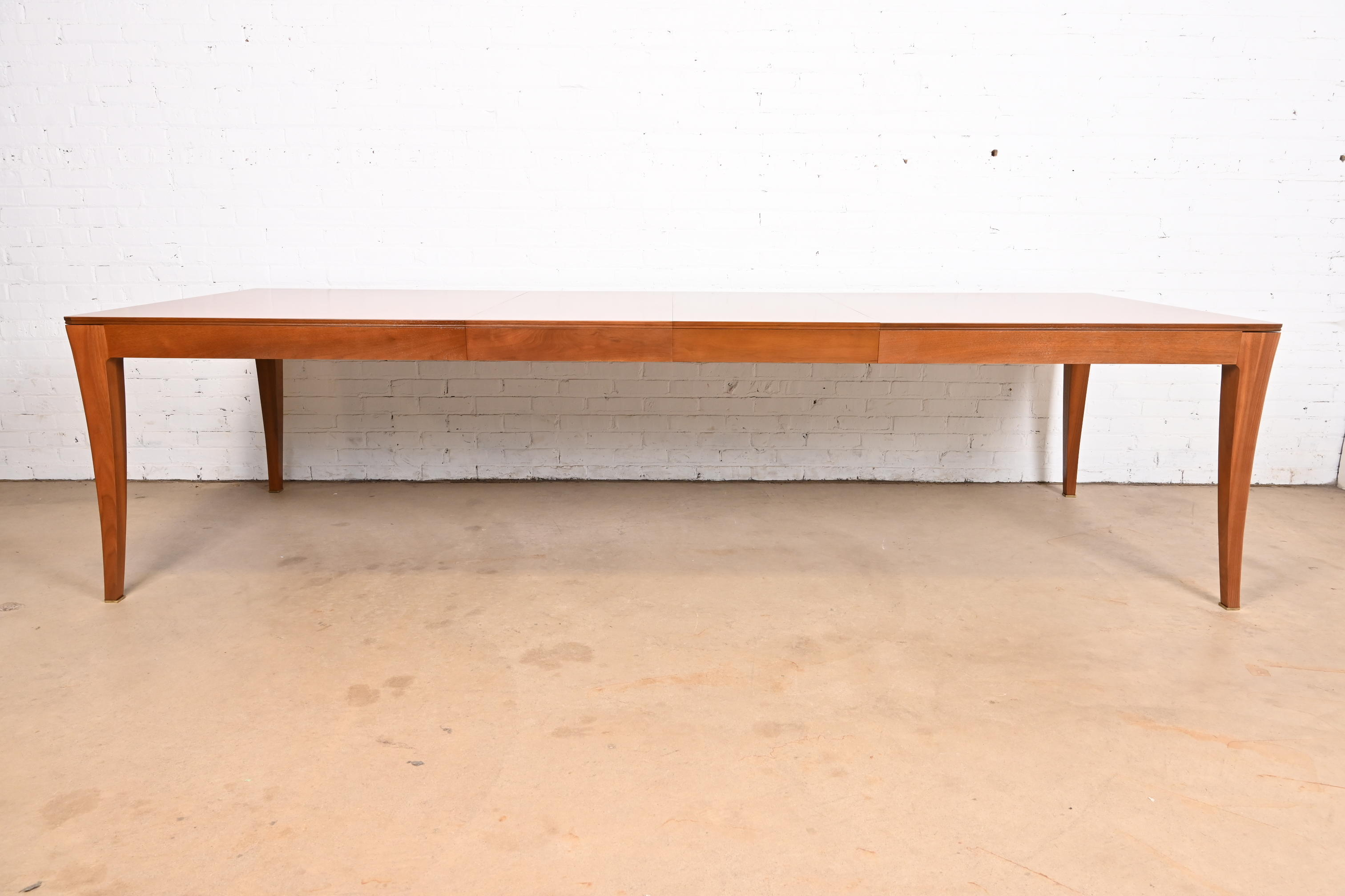 Bill Sofield for Baker Furniture Modern Walnut Extension Dining Table, Newly Refinished - Image 2