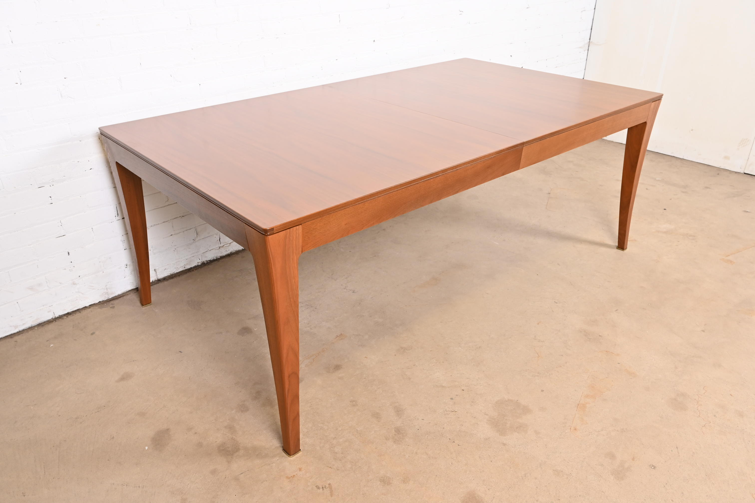 Bill Sofield for Baker Furniture Modern Walnut Extension Dining Table, Newly Refinished - Image 8