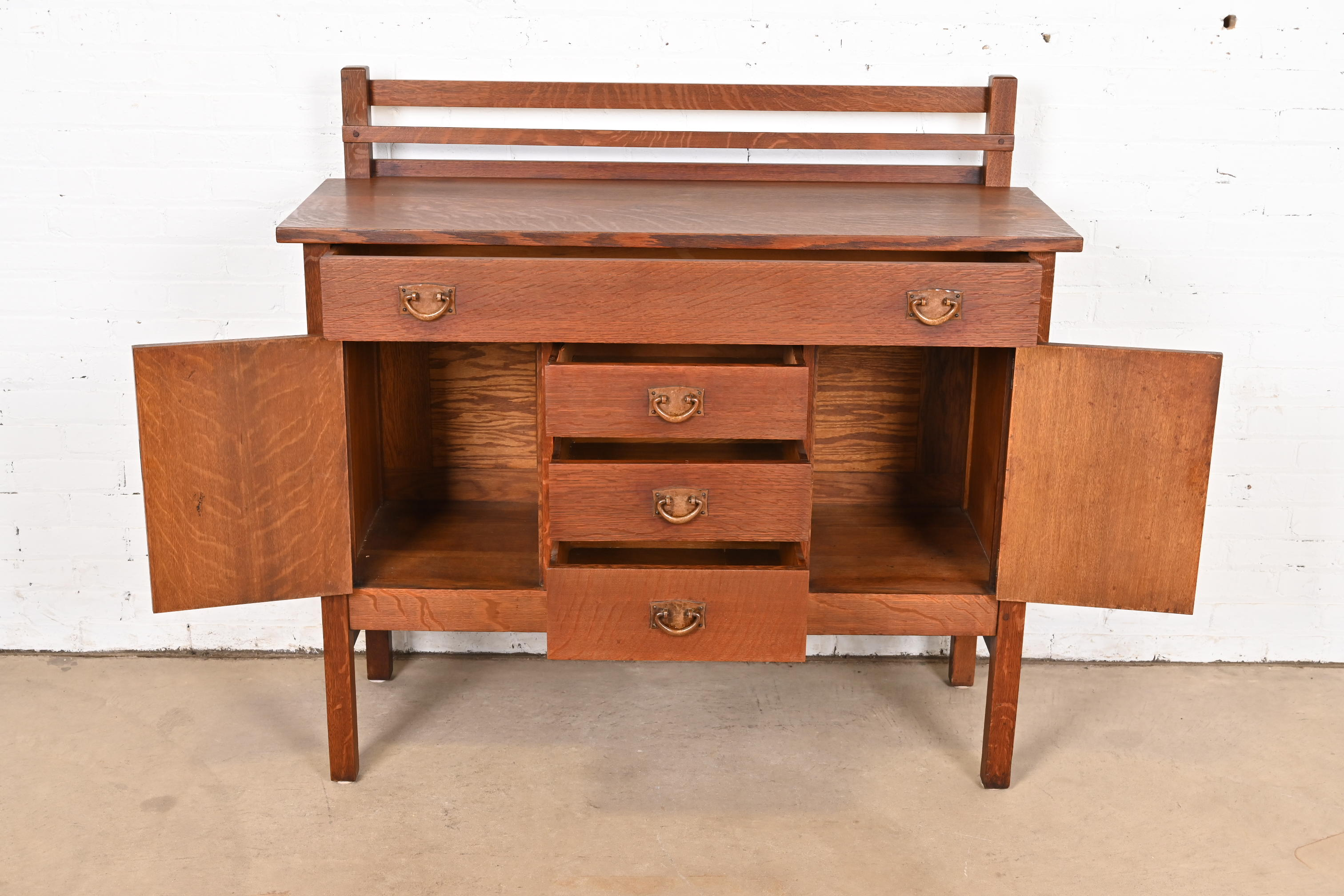 Gustav Stickley Mission Oak Arts & Crafts Sideboard, Circa 1900 - Image 5
