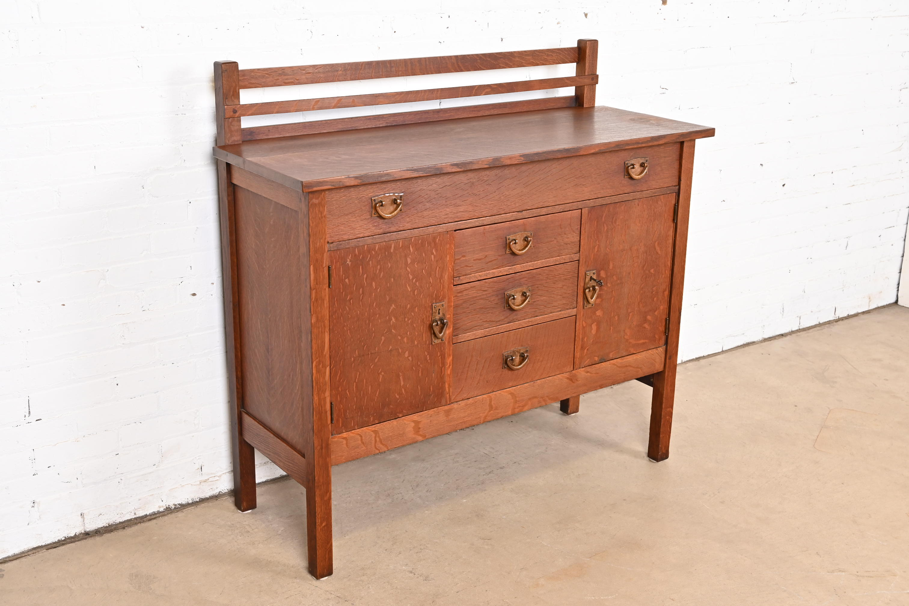 Gustav Stickley Mission Oak Arts & Crafts Sideboard, Circa 1900 - Image 2