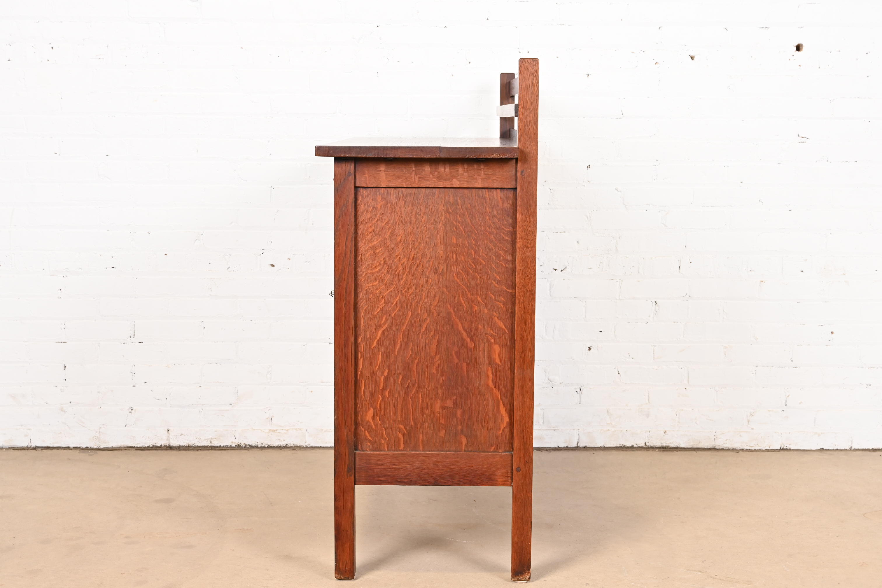 Gustav Stickley Mission Oak Arts & Crafts Sideboard, Circa 1900 - Image 9