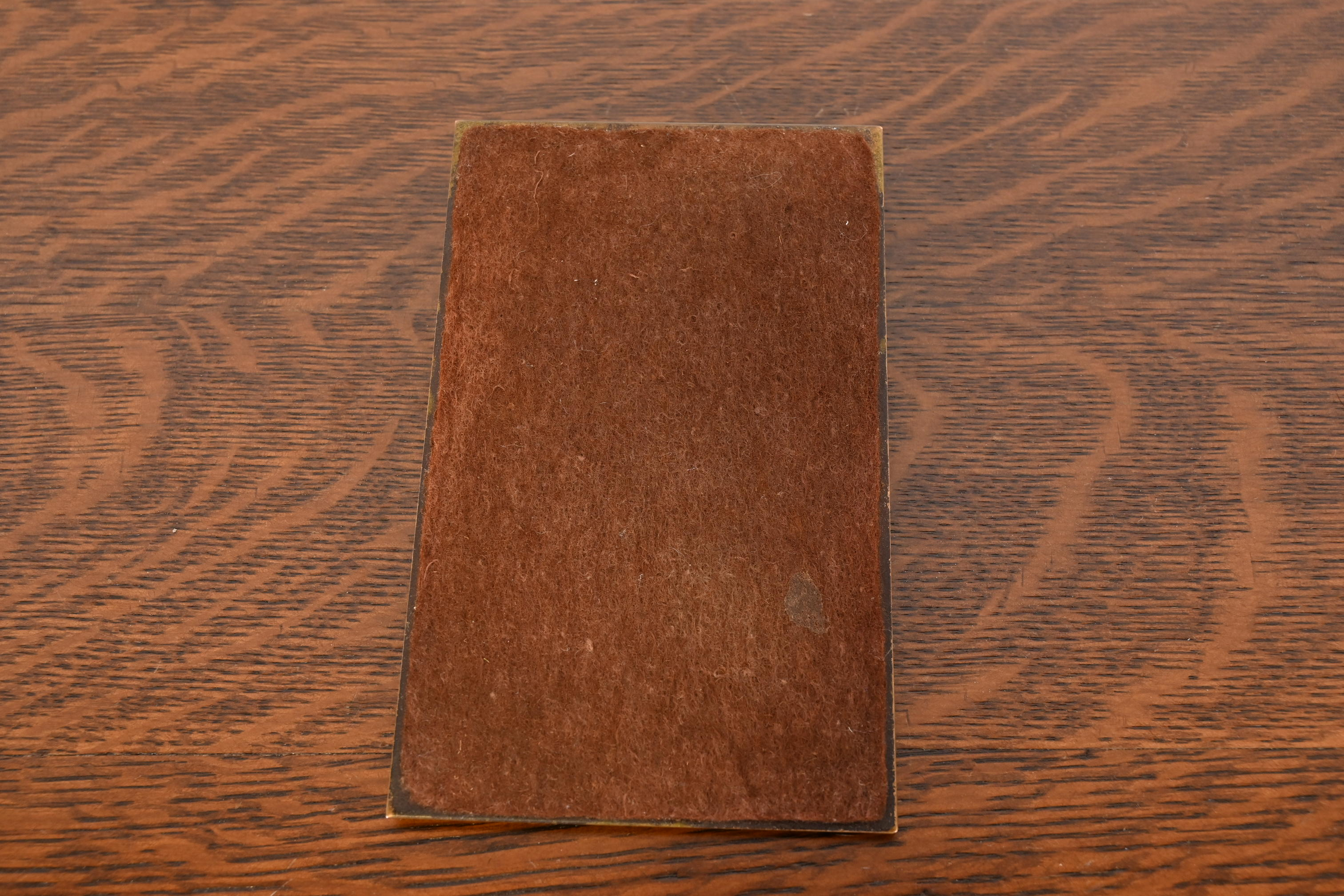 Heintz Arts & Crafts Sterling Silver on Bronze Notepad Holder With Pen Rest - Image 9