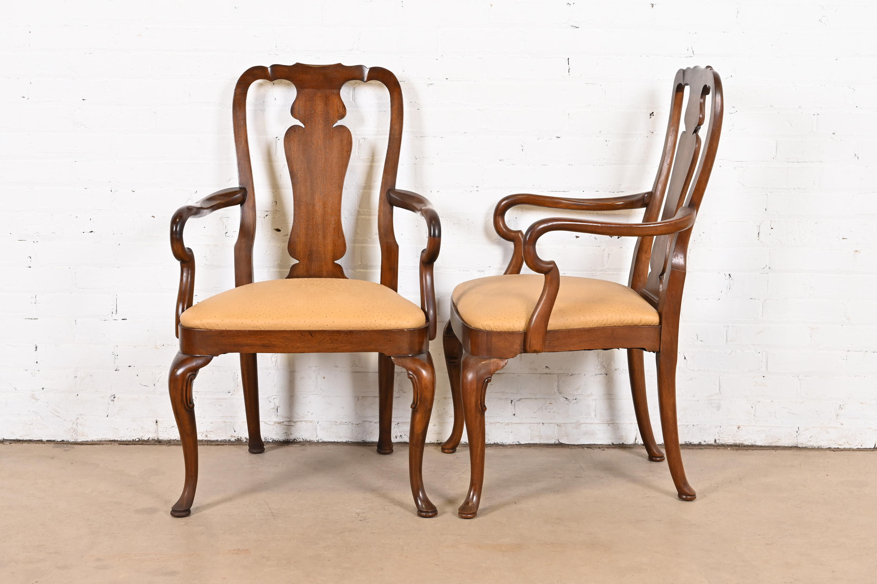Kindel Furniture Queen Anne Solid Mahogany Dining Chairs, Set of Eight - Image 7