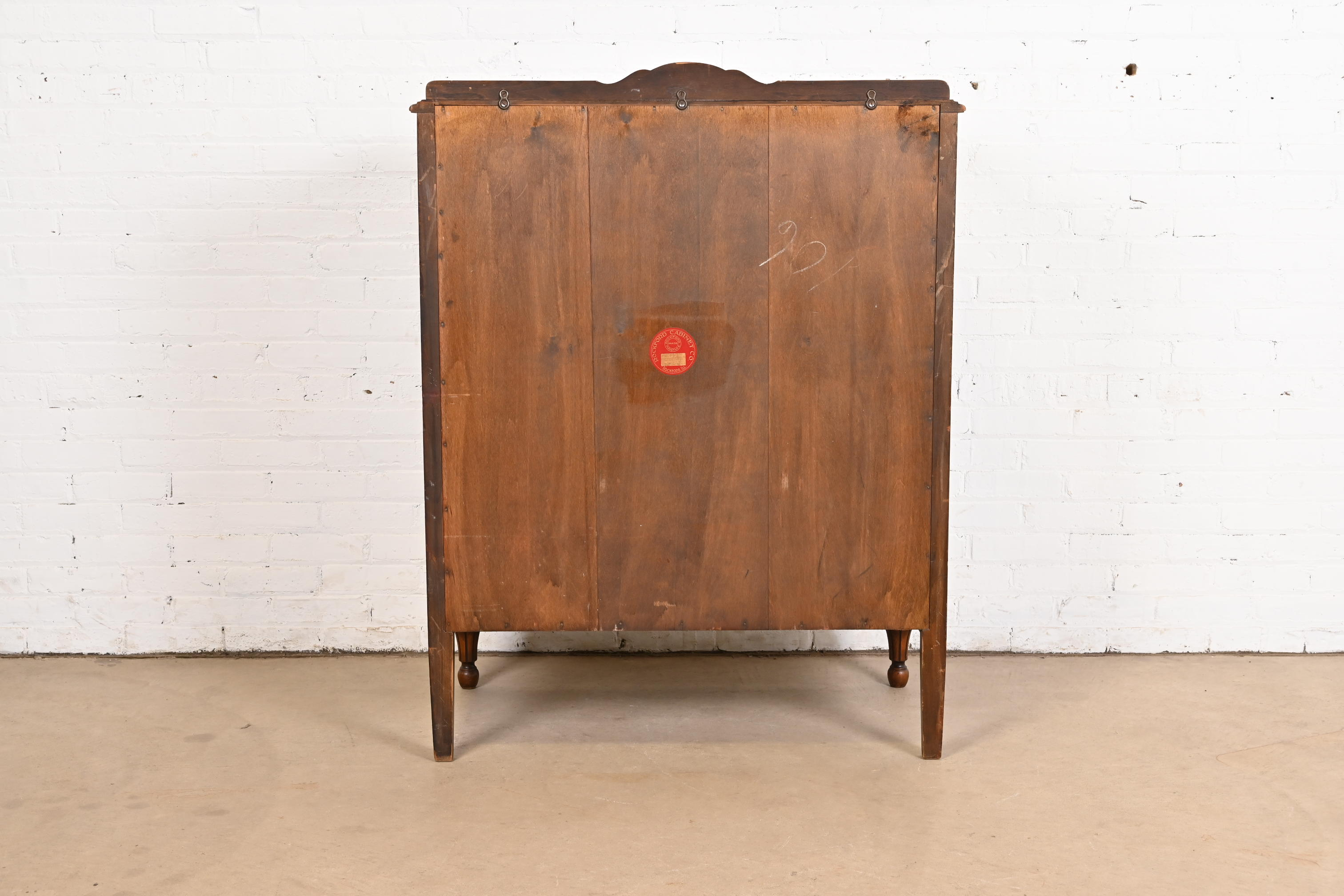 Landstrom French Regency Louis XVI Carved Burled Walnut Highboy Dresser, Circa 1940s - Image 10