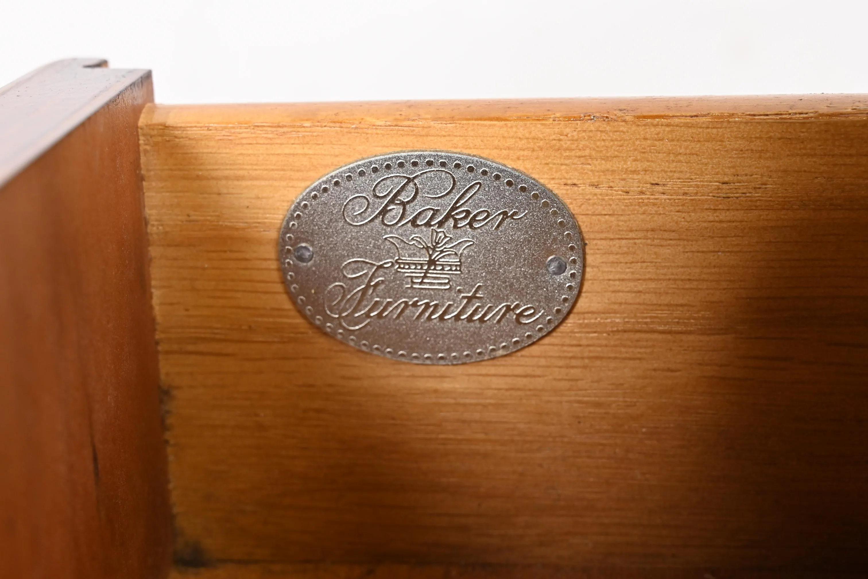 Baker Furniture French Empire Cherry Wood and Parcel Ebonized Sideboard or Bar Cabinet - Image 7