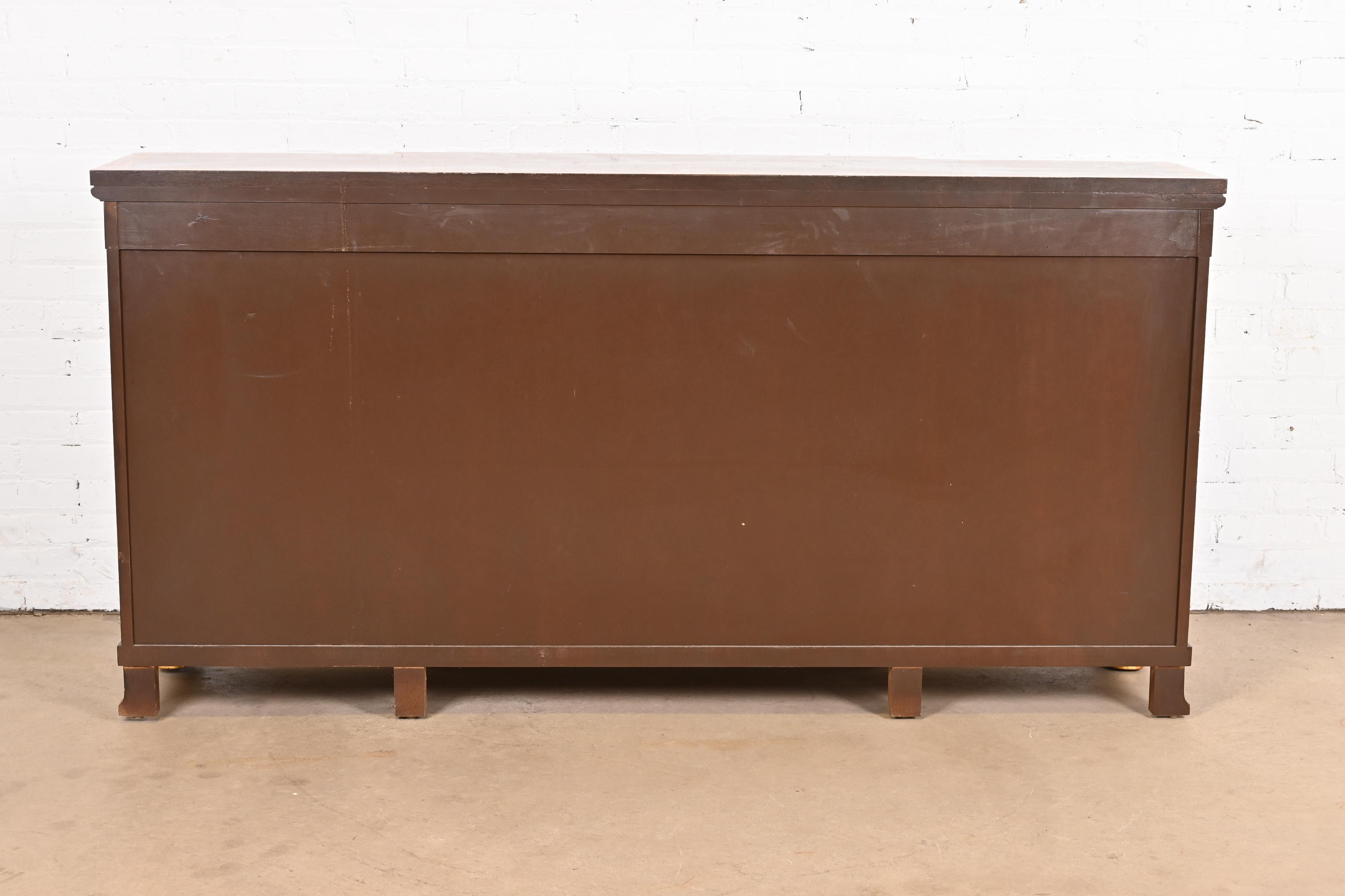 Baker Furniture French Empire Flame Mahogany Sideboard or Bar Cabinet - Image 11