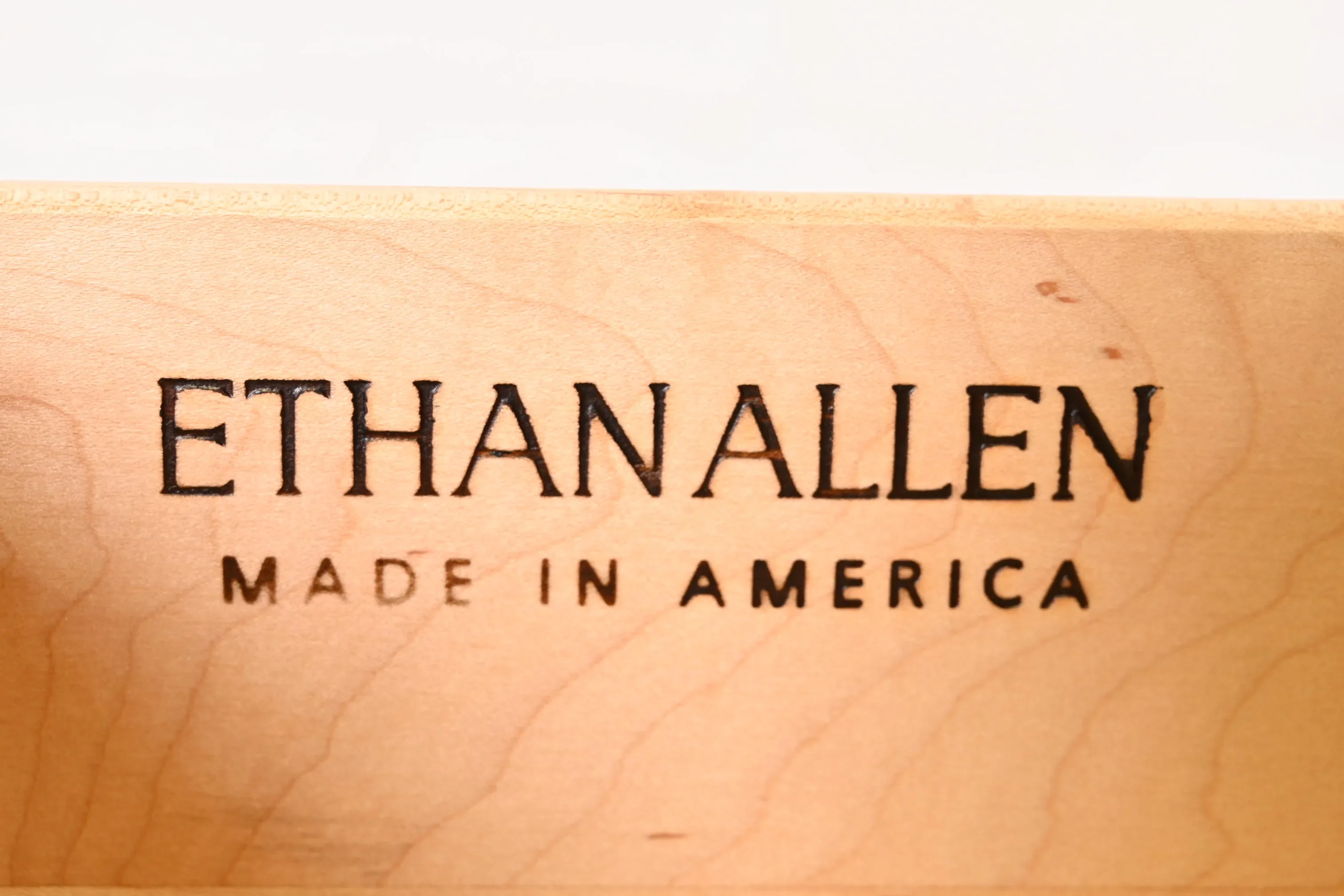 Ethan Allen Georgian English Country Solid Birch Gentleman's Chest or Linen Press - Image 8