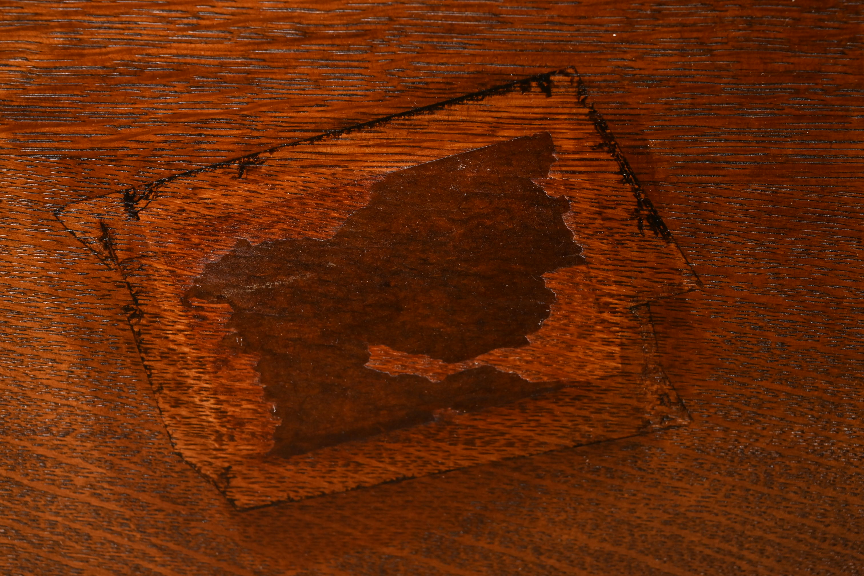 Gustav Stickley Mission Oak Arts & Crafts Trestle Library Table or Writing Desk, Newly Refinished - Image 10