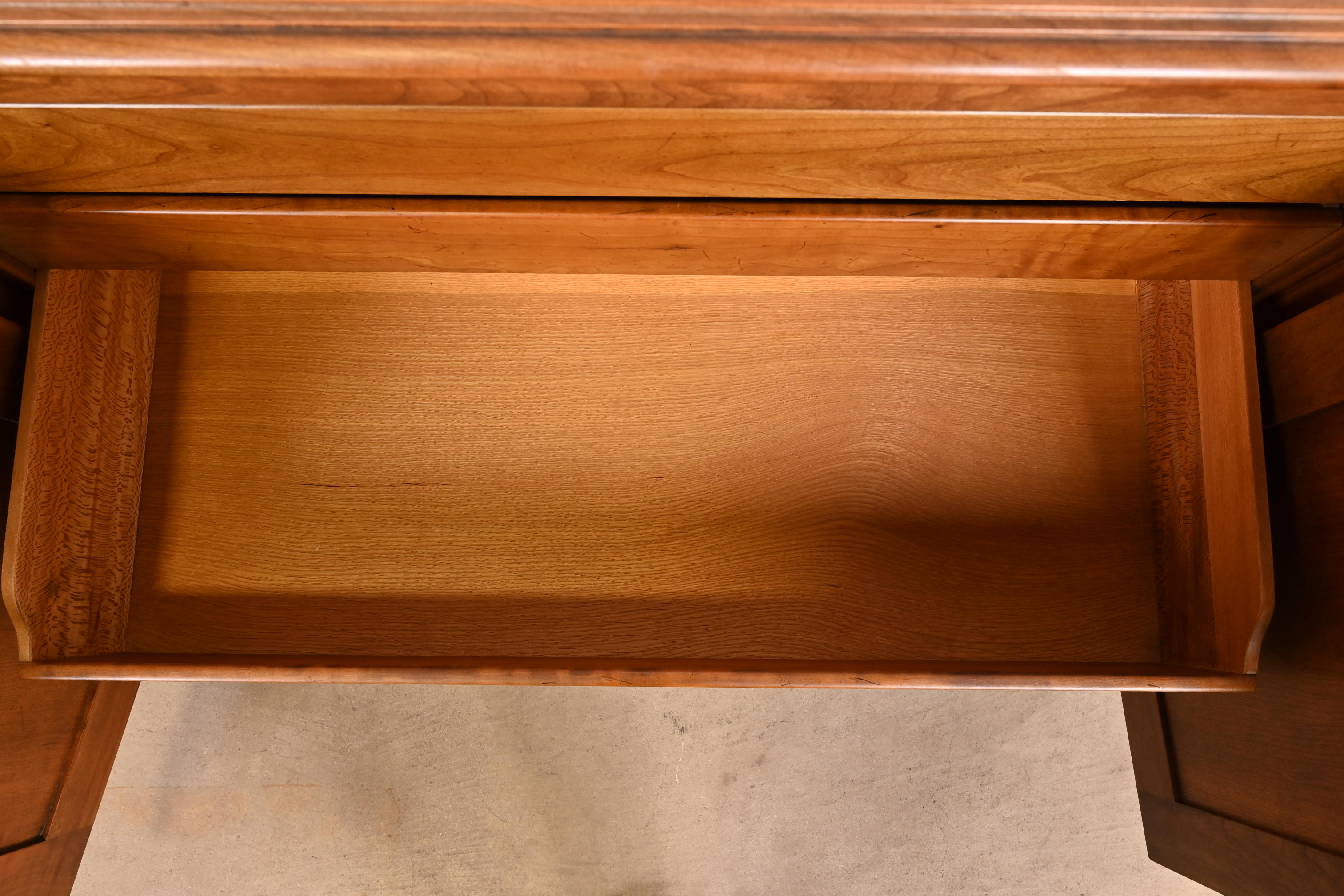 Kindel Furniture French Provincial Louis XV Cherry Wood Sideboard or Bar Cabinet, Circa 1960s - Image 7